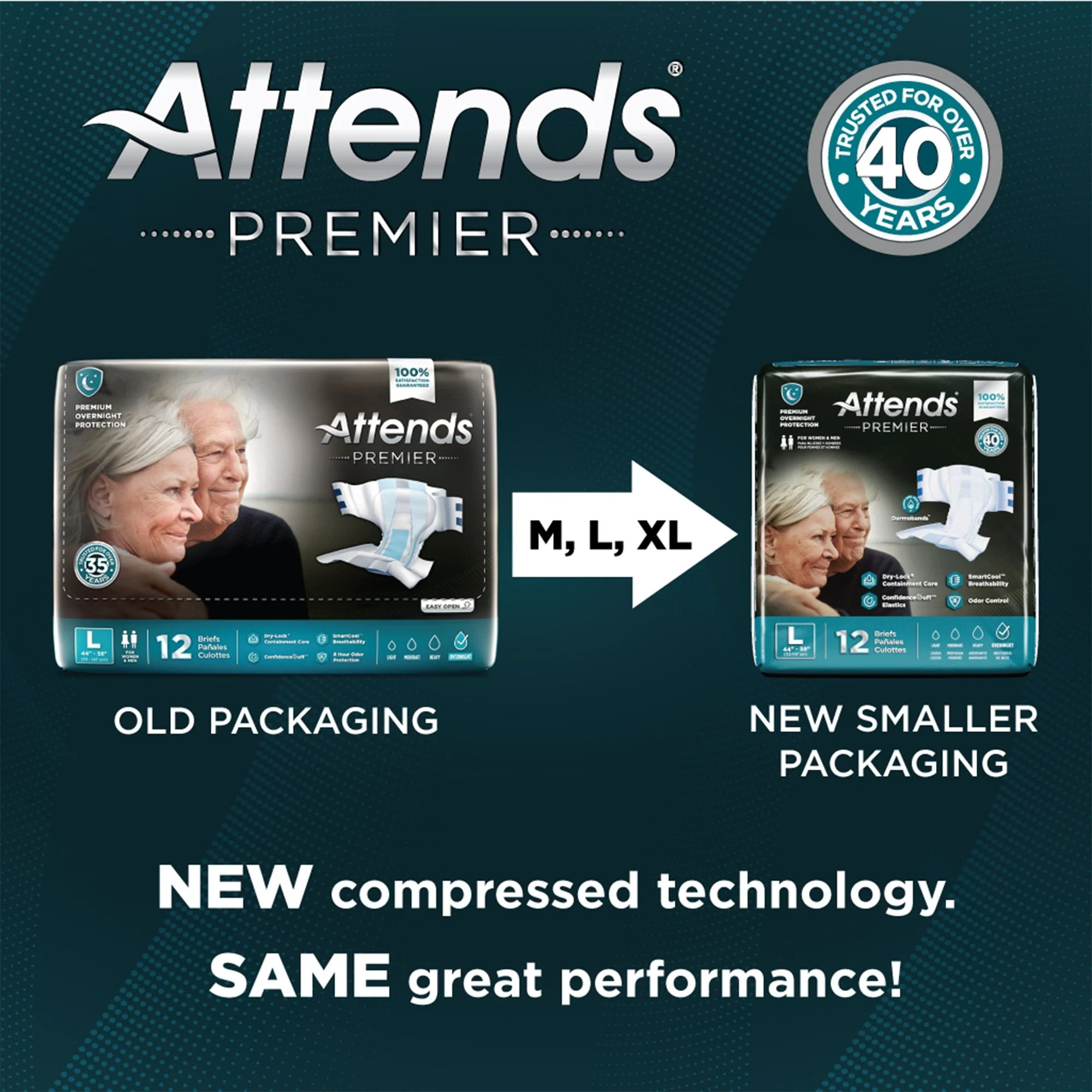 Attends Healthcare Products Attends Premier Briefs, Large (48/CS) - Image 3