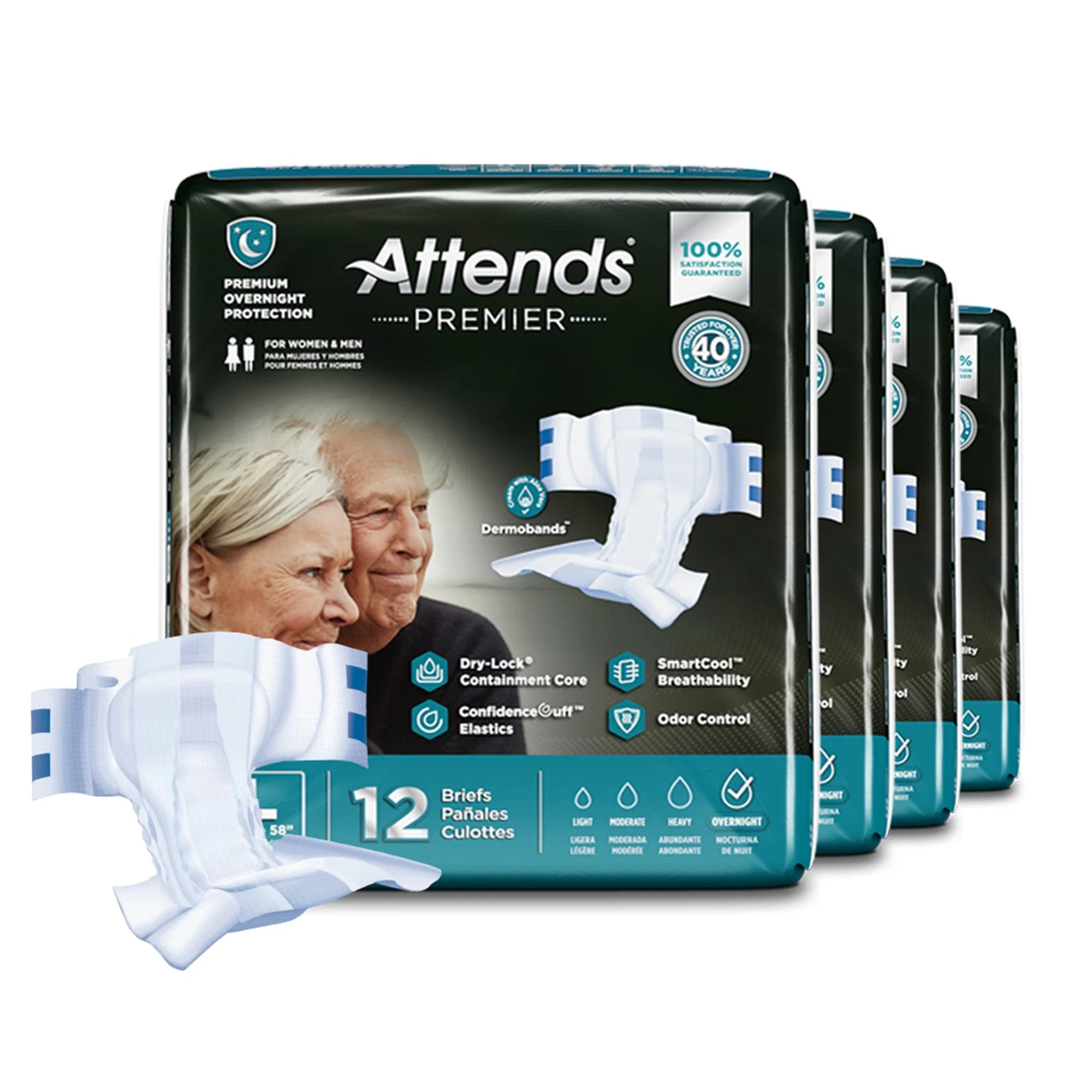 Attends Healthcare Products Attends Premier Briefs, Large (48/CS) - Image 4