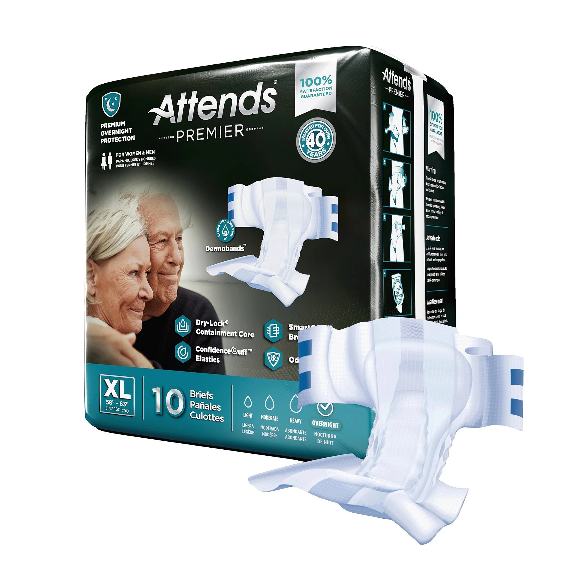 Attends Healthcare Products Attends Premier Briefs, Extra Large (40/CS) - Image 2