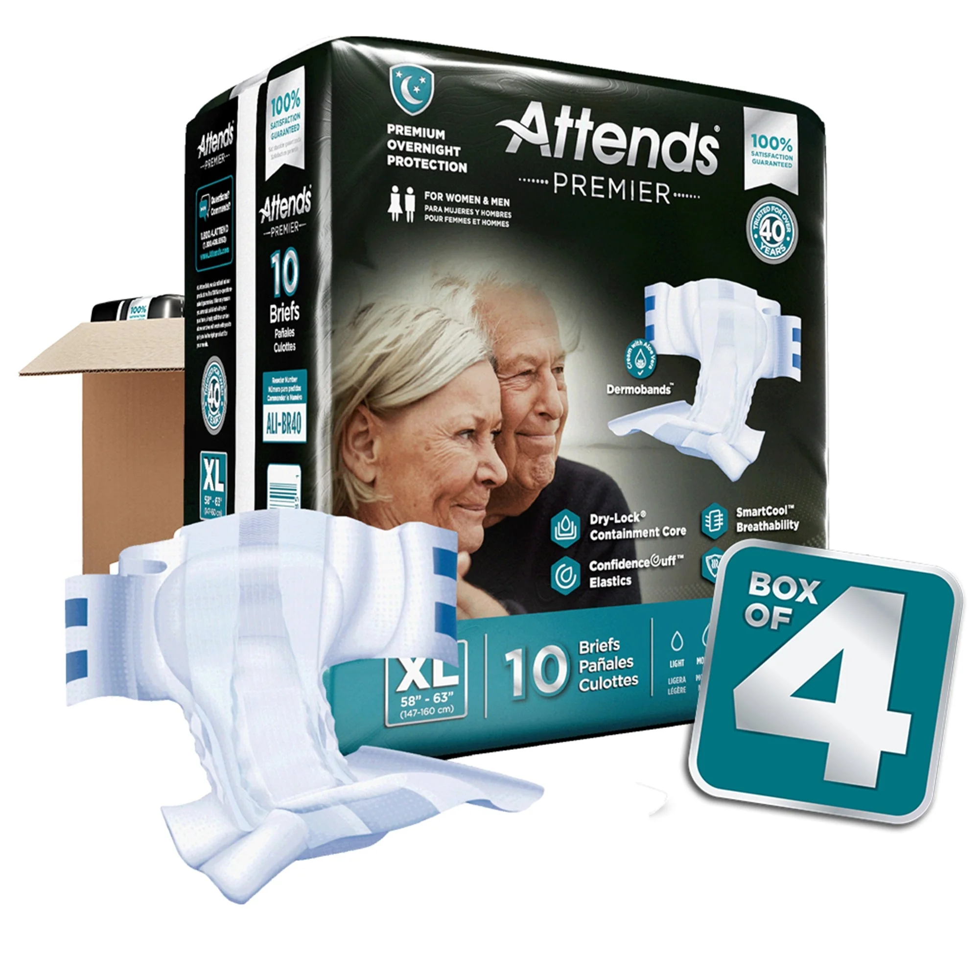 Attends Healthcare Products Attends Premier Briefs, Extra Large (40/CS) - Image 6