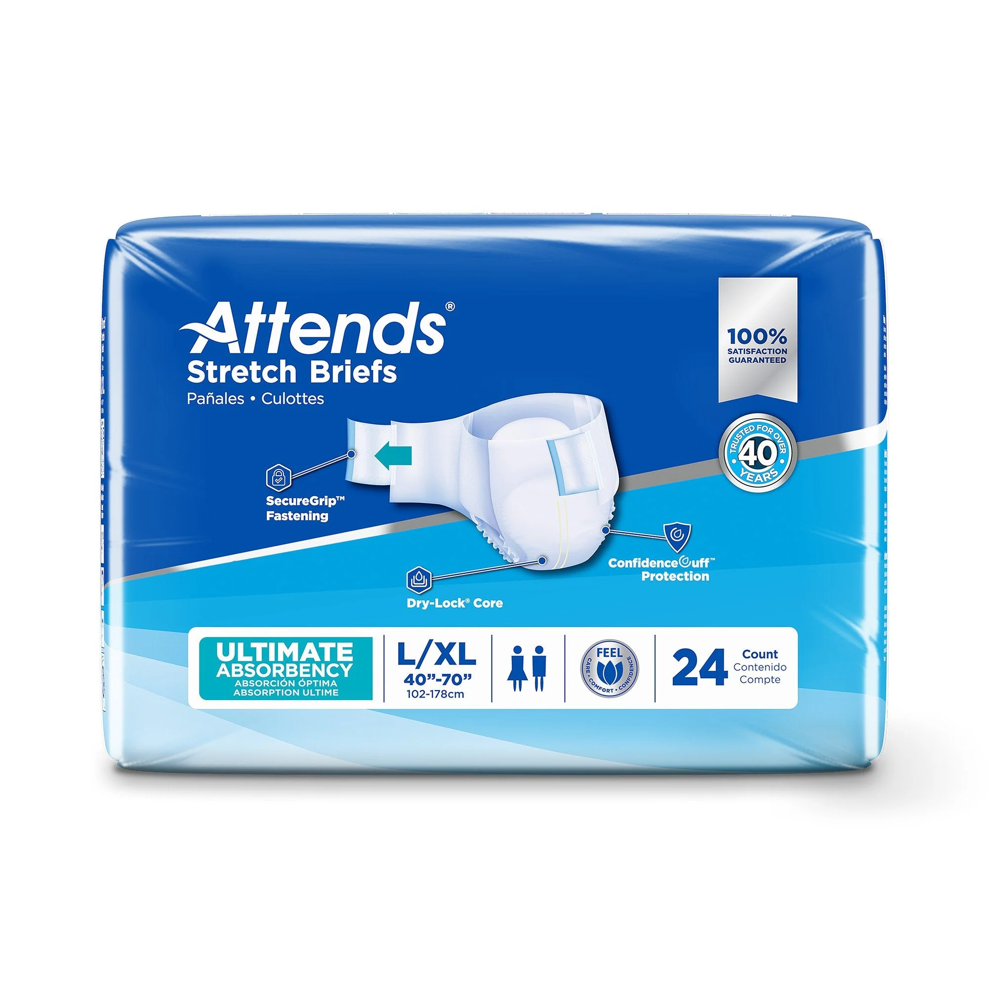 Attends Healthcare Products Attends Stretch Briefs, Large / X-Large (96/CS) - Image 2