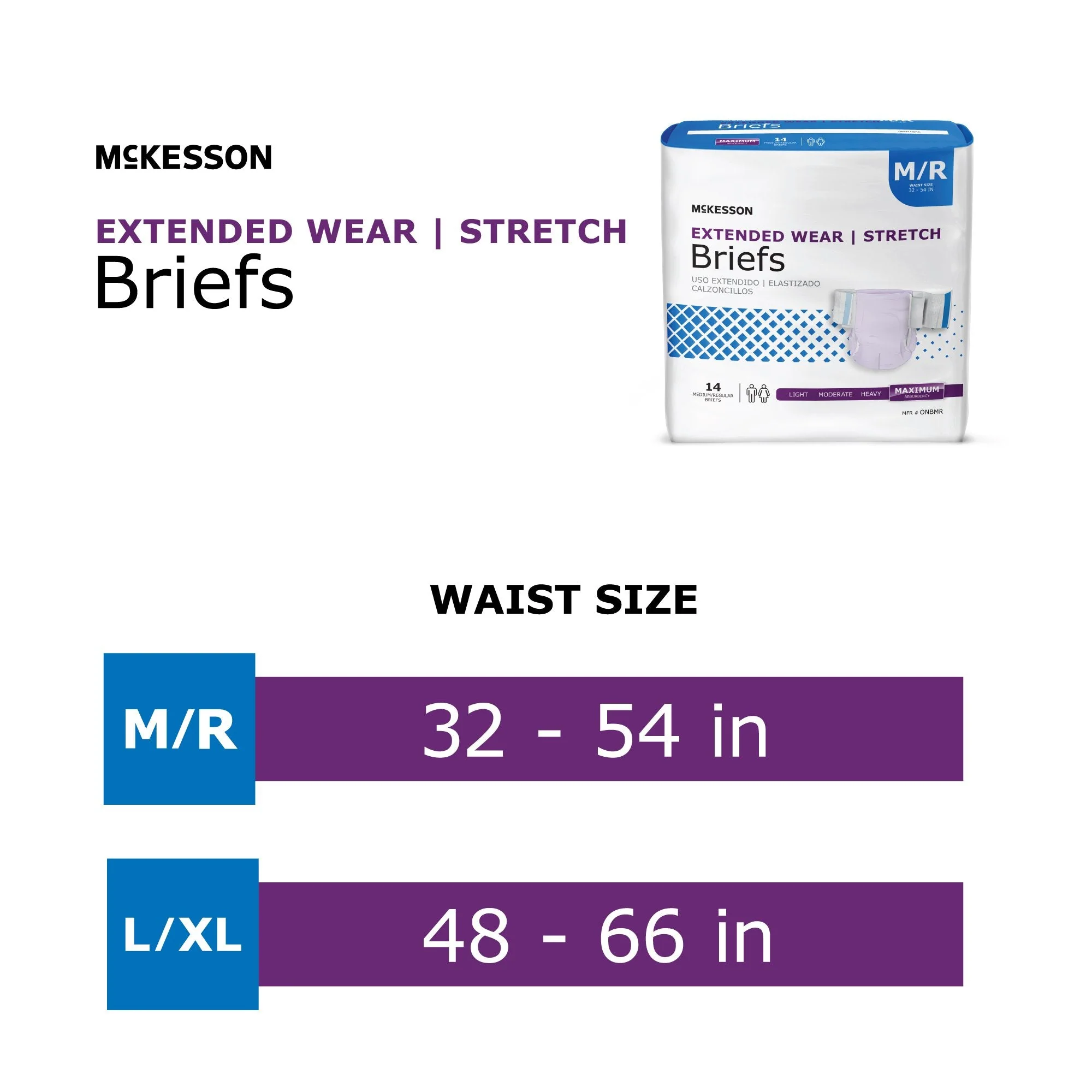 McKesson Brand McKesson Extended Wear Maximum Absorbency Incontinence Brief, Large / X-Large (56/CS) - Image 2
