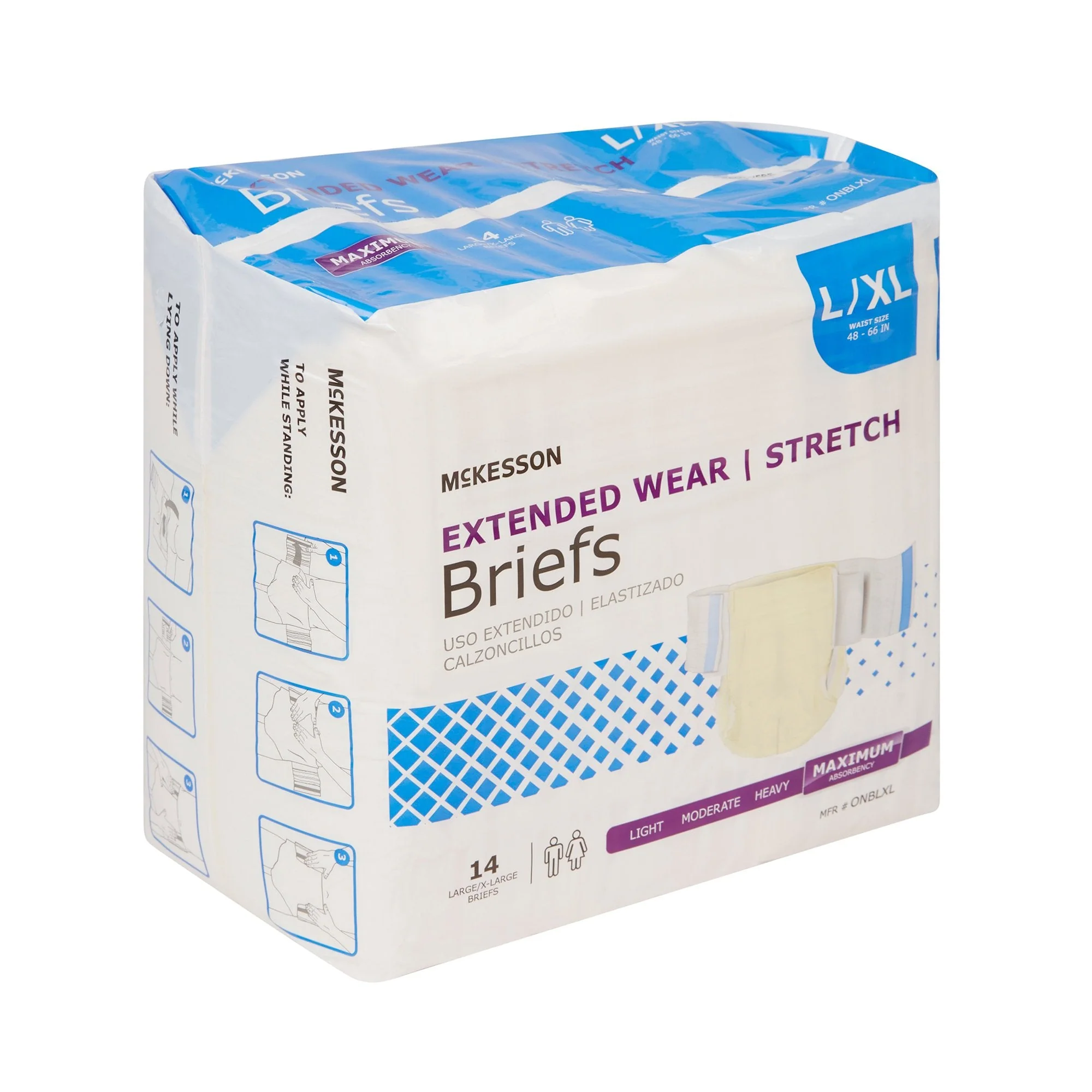 McKesson Brand McKesson Extended Wear Maximum Absorbency Incontinence Brief, Large / X-Large (56/CS) - Image 4