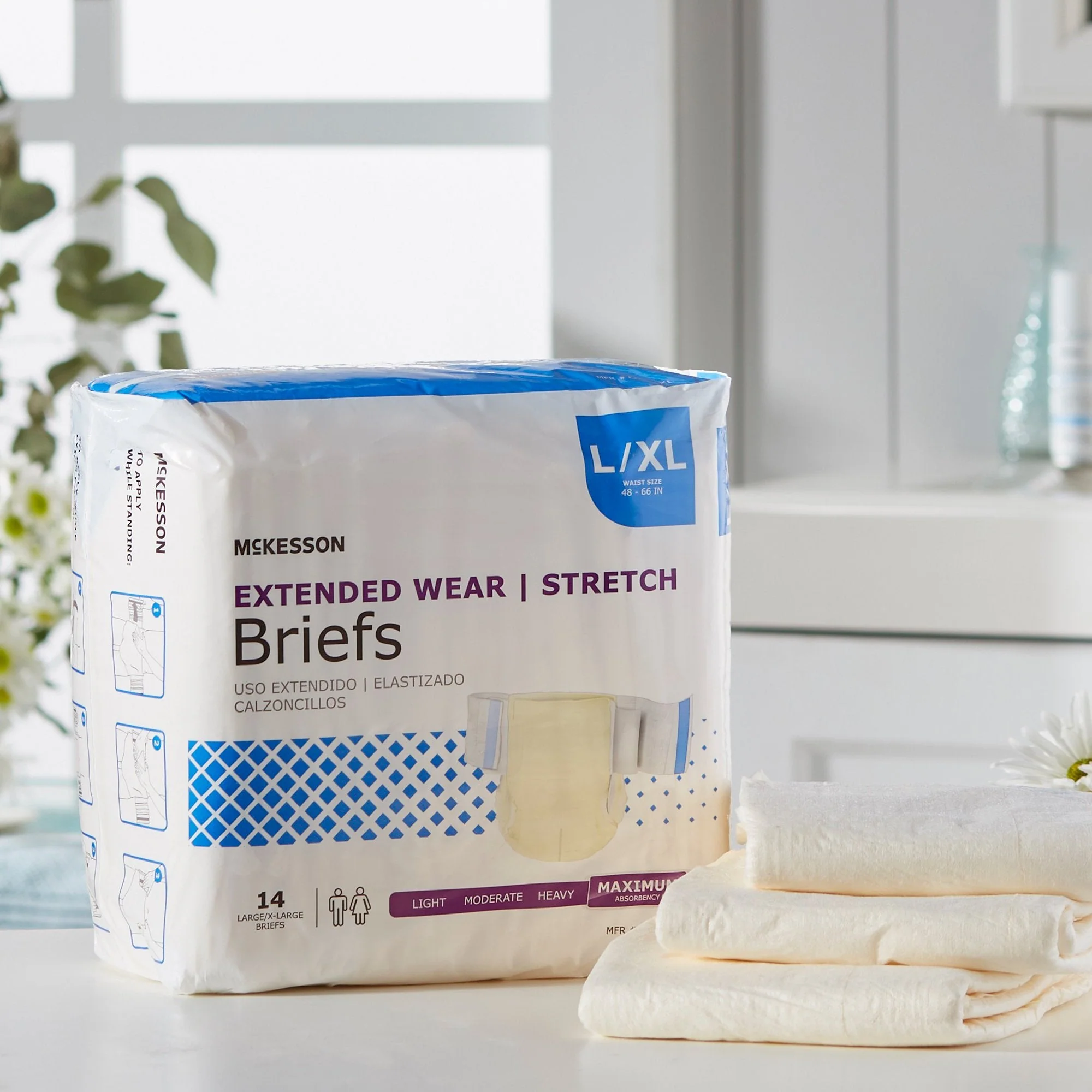 McKesson Brand McKesson Extended Wear Maximum Absorbency Incontinence Brief, Large / X-Large (56/CS) - Image 5