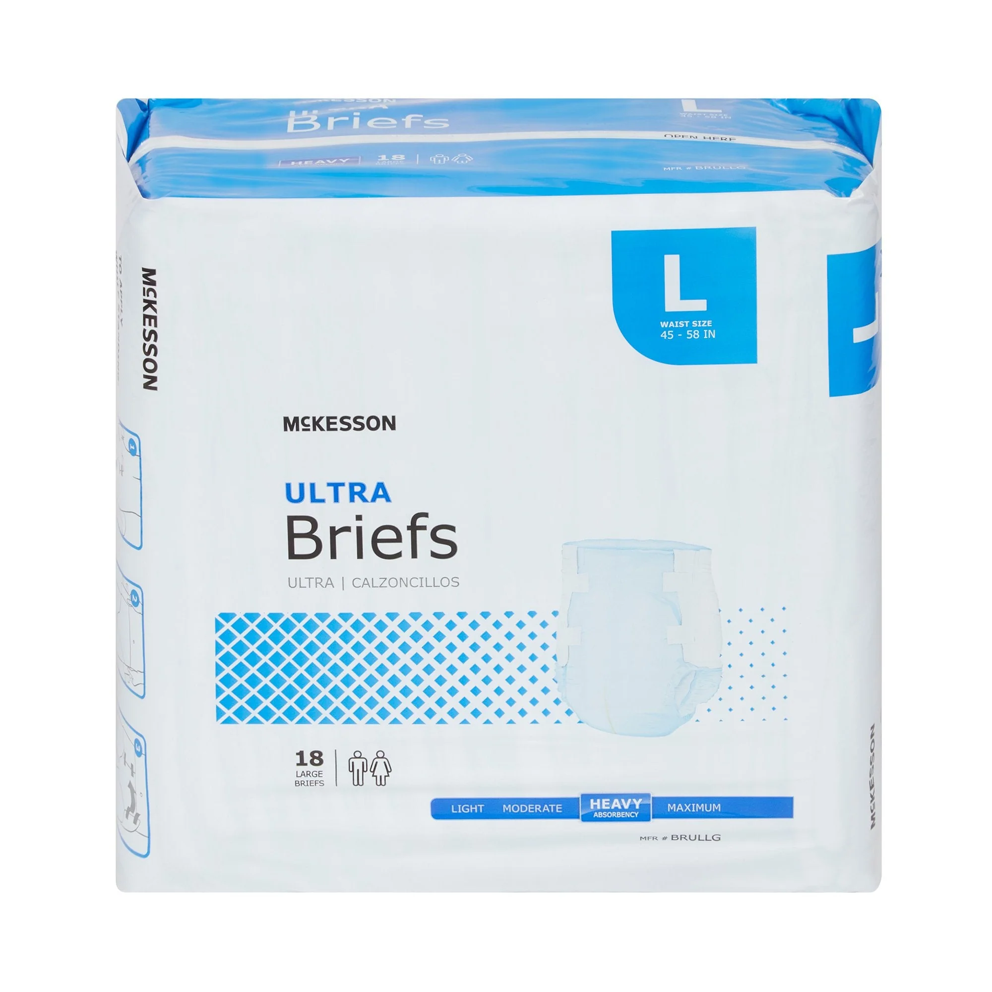 McKesson Brand McKesson Ultra Heavy Absorbency Incontinence Brief, Large (4/CS) - Image 5