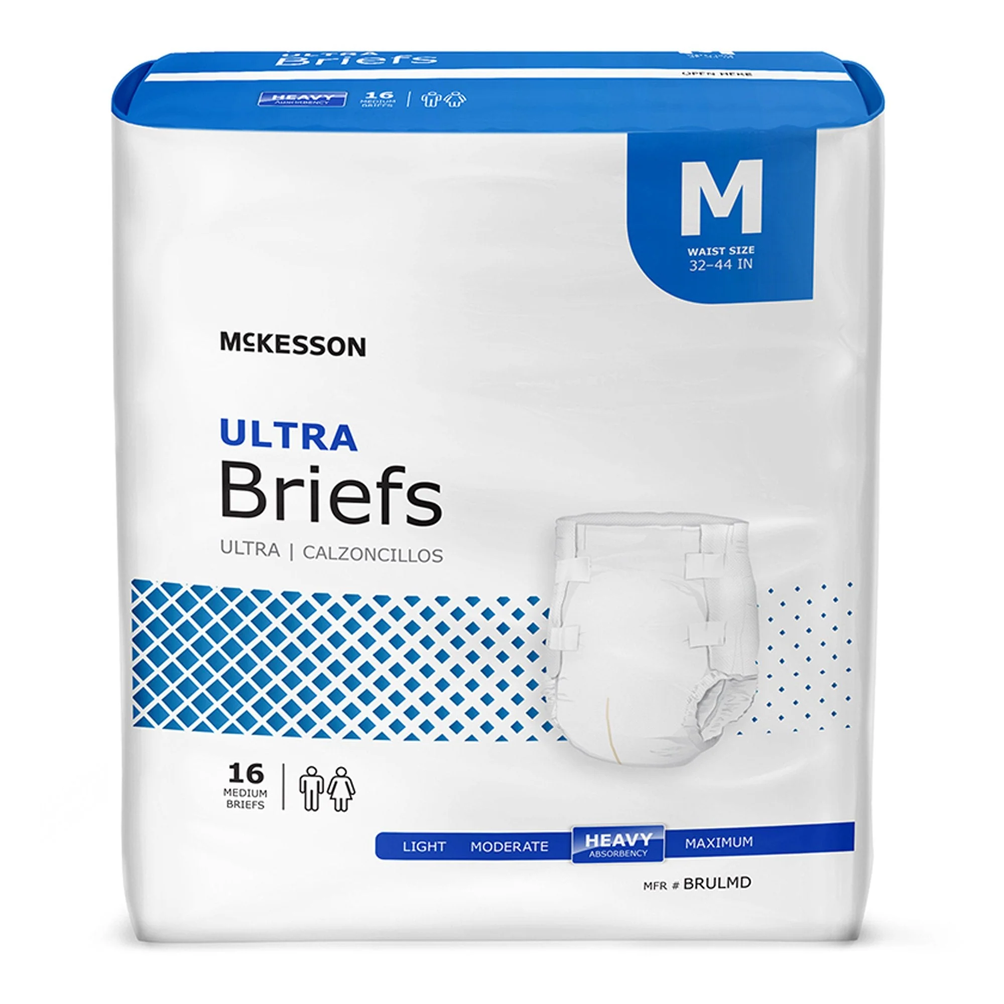McKesson Brand McKesson Ultra Heavy Absorbency Incontinence Brief, Medium (6/CS)