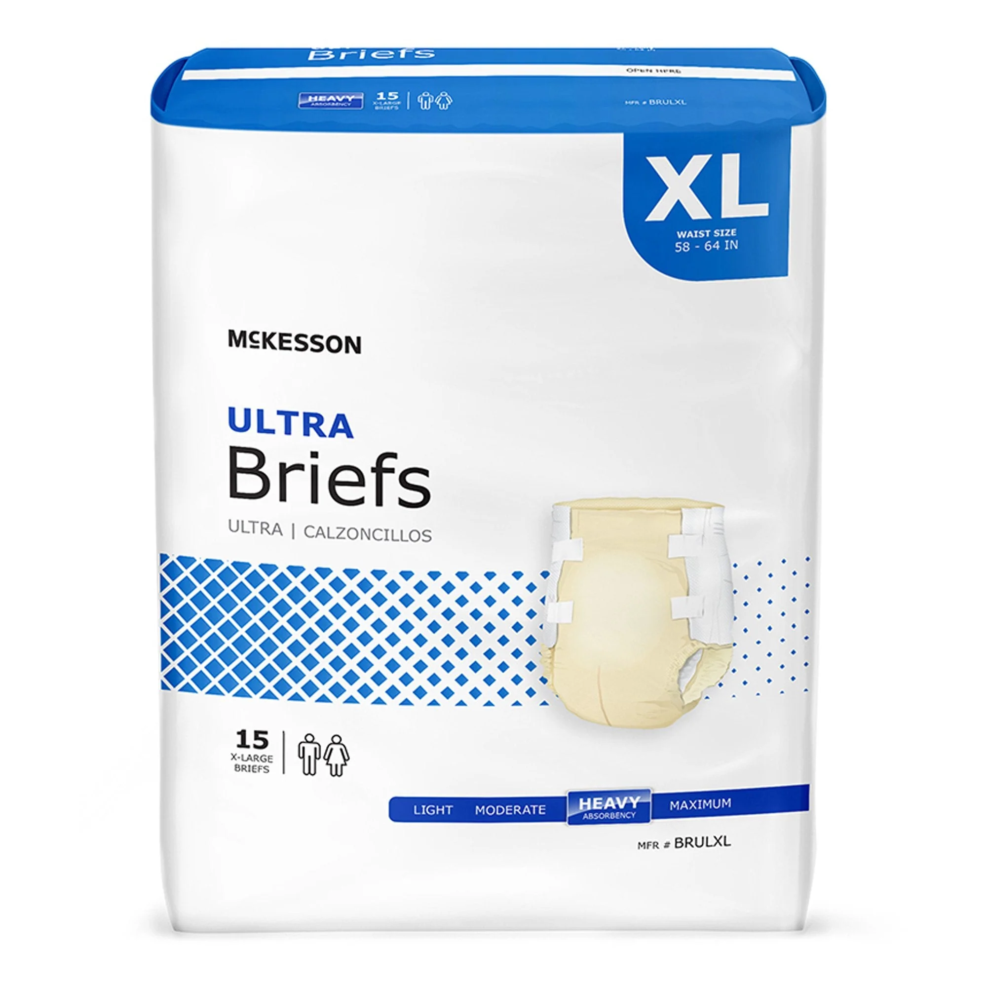 McKesson Brand McKesson Ultra Heavy Absorbency Incontinence Brief, Extra Large (4/CS)
