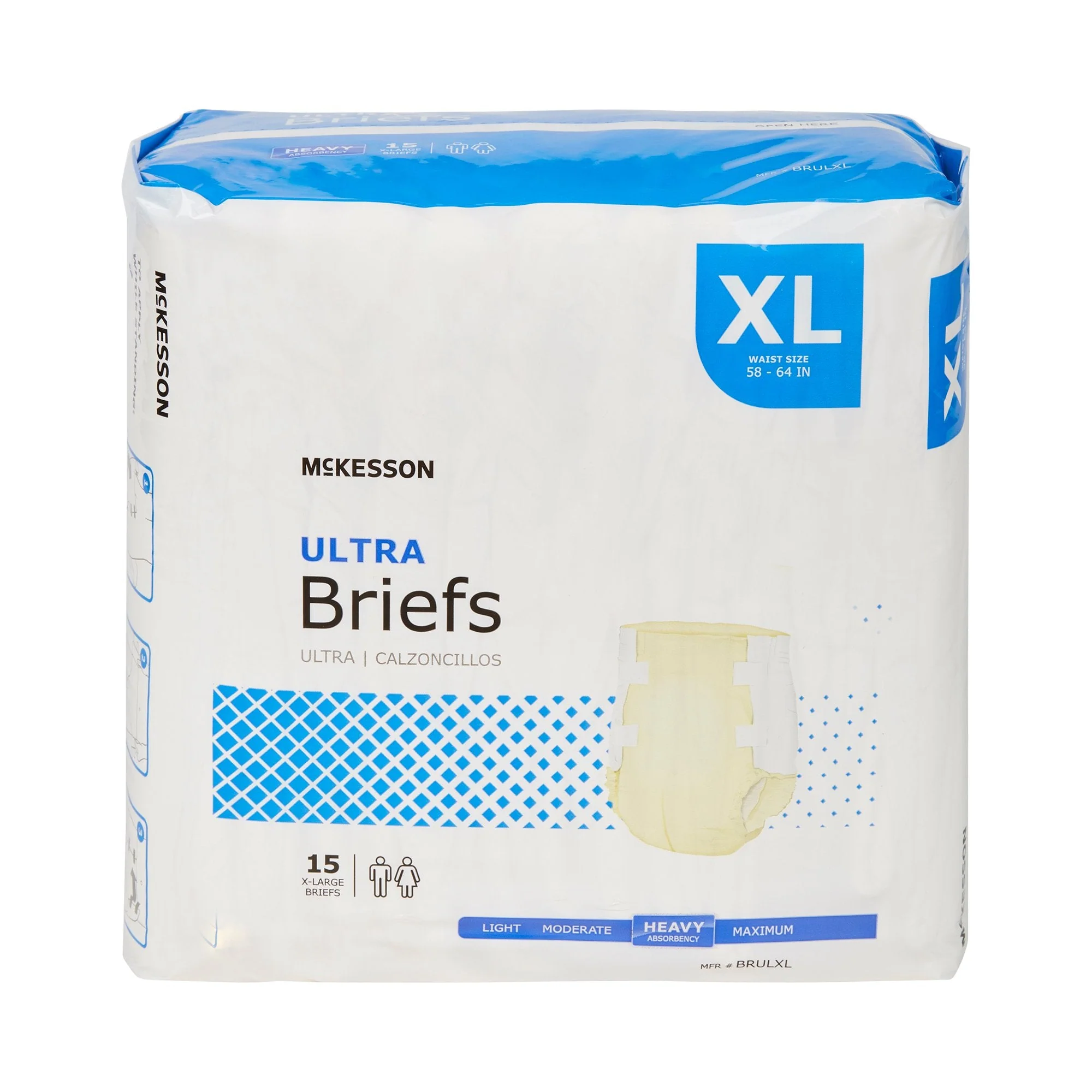 McKesson Brand McKesson Ultra Heavy Absorbency Incontinence Brief, Extra Large (4/CS) - Image 5
