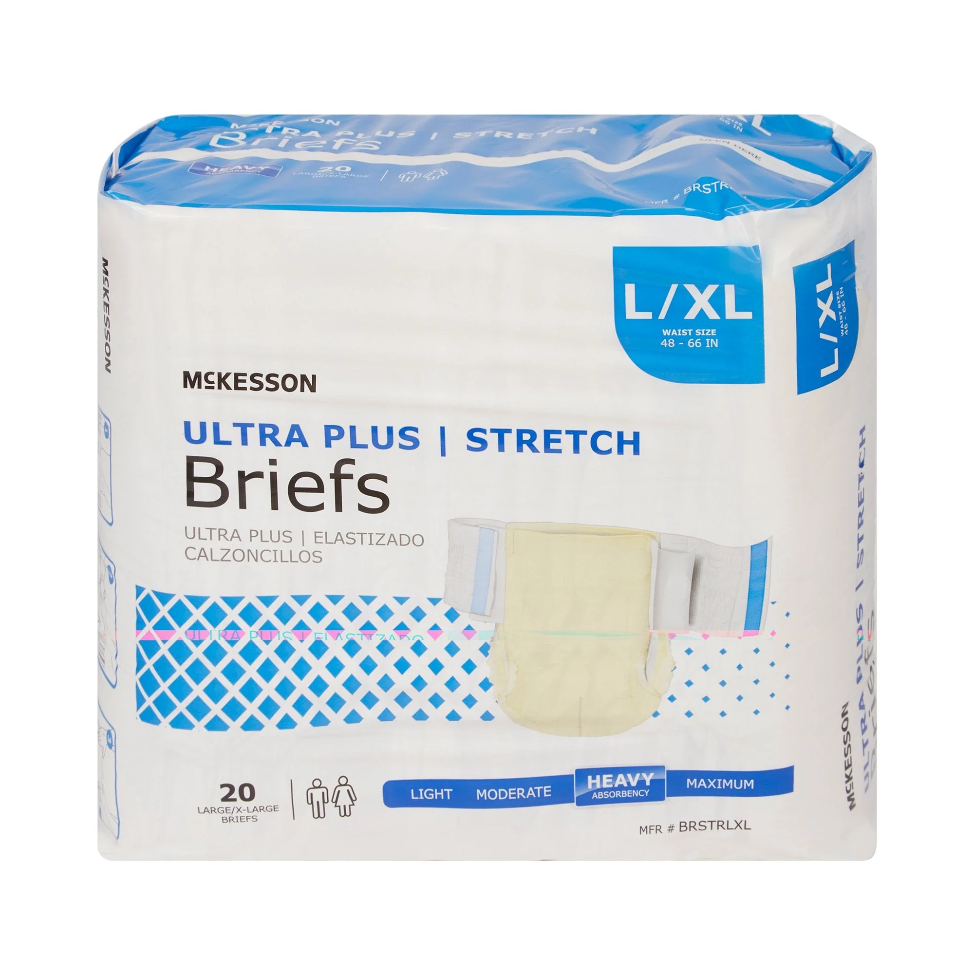 McKesson Brand McKesson Ultra Plus Stretch Heavy Absorbency Incontinence Brief, Large / X-Large (4/CS) - Image 5