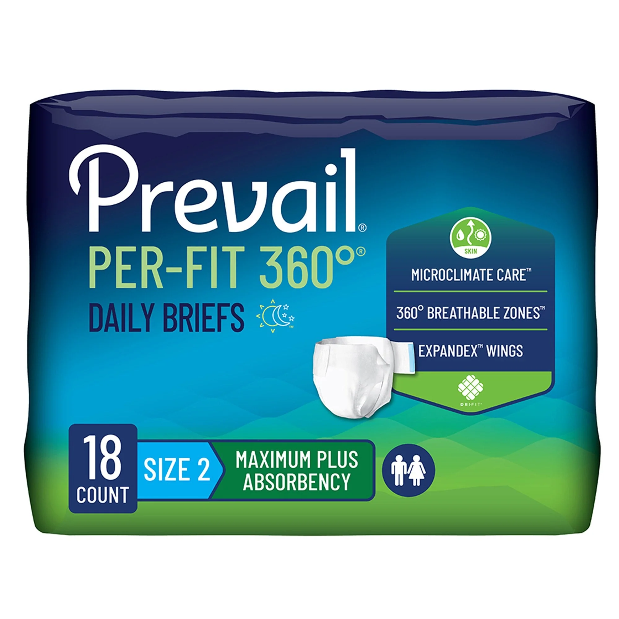 First Quality Products LLC Prevail Per-Fit 360° Daily Briefs, Maximum Plus, Large (72/CS)