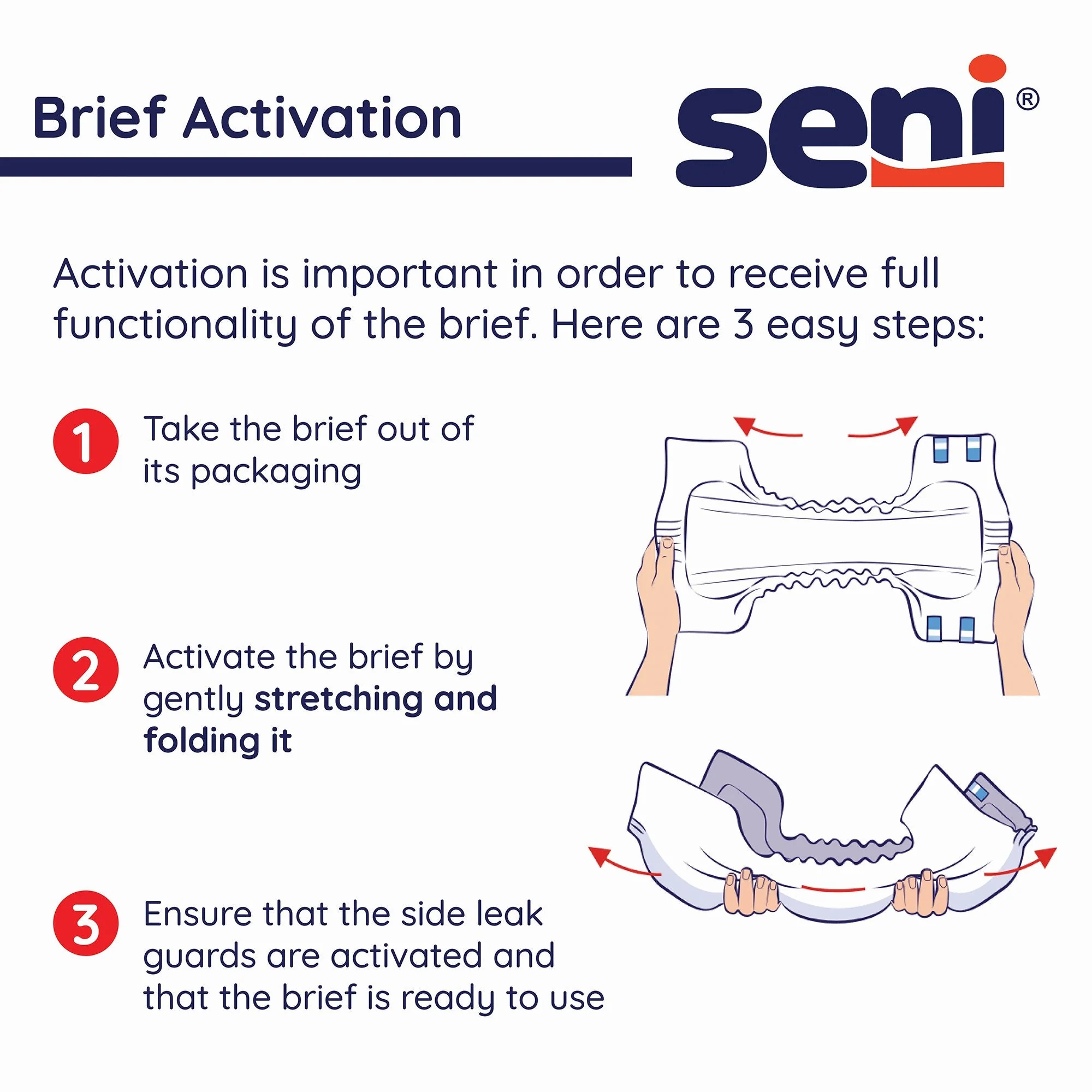 TZMO USA Inc Seni Classic Plus Moderate to Heavy Absorbency Incontinence Brief, Large (100/CS) - Image 3