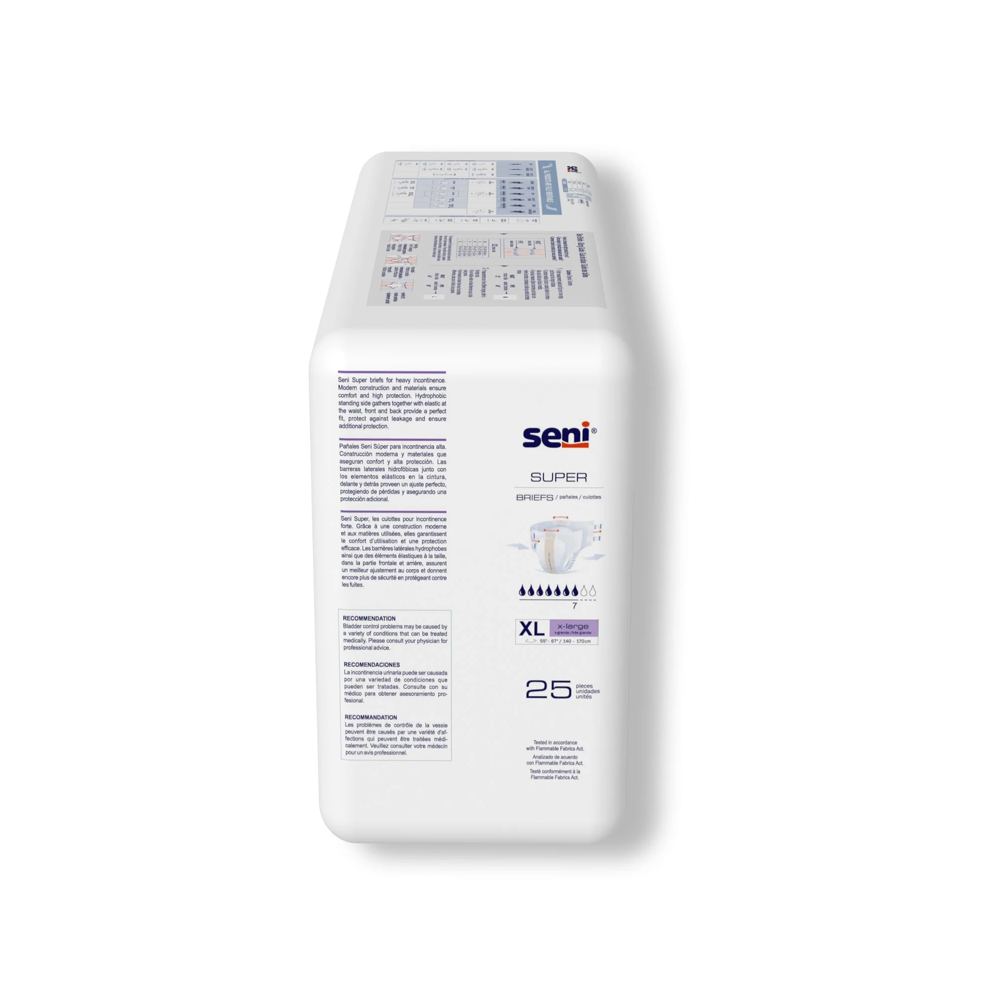 TZMO USA Inc Seni Super Heavy Absorbency Incontinence Brief, Extra Large (75/CS) - Image 5