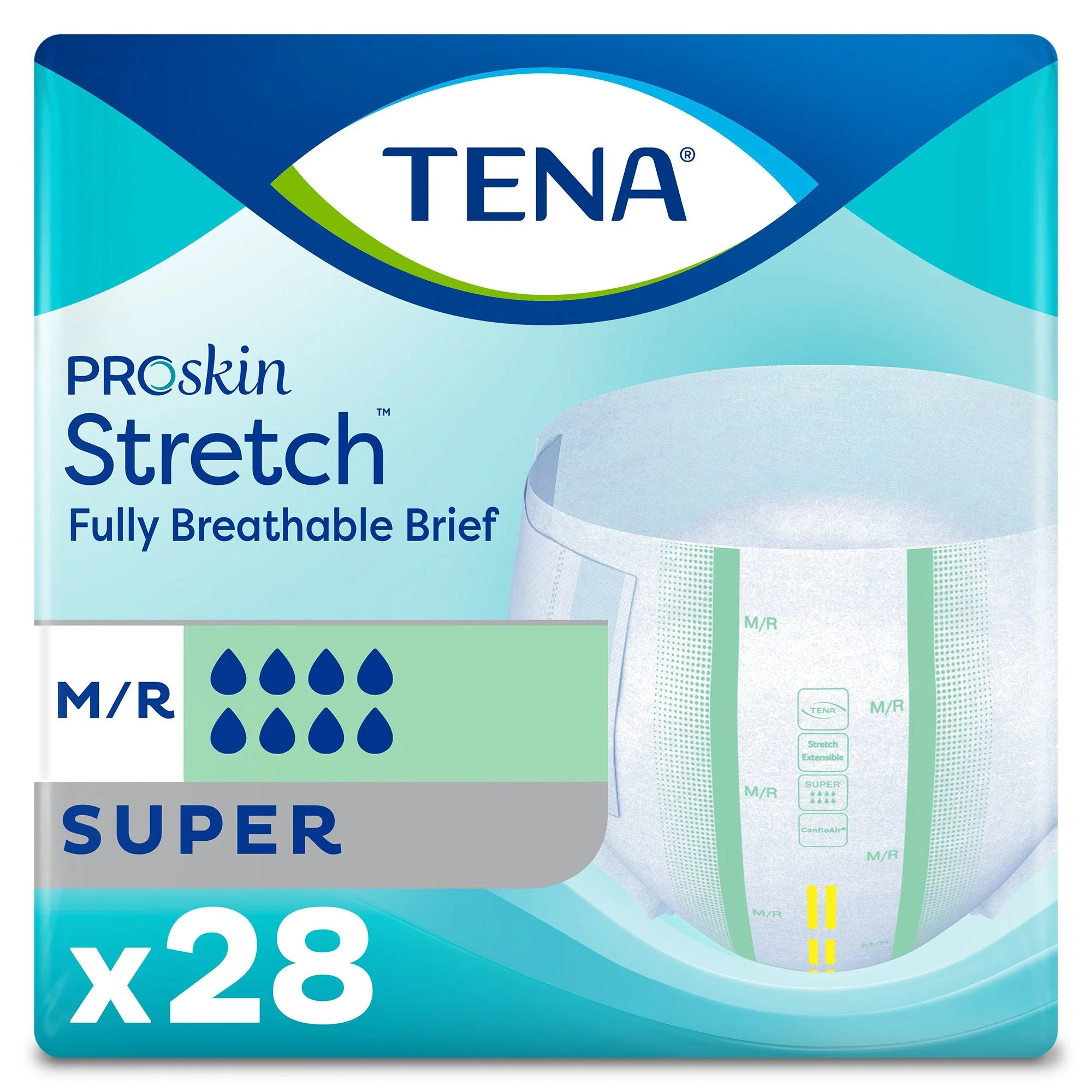 Essity HMS North America Inc Tena ProSkin Stretch Super Incontinence Brief, Medium (2/CS)