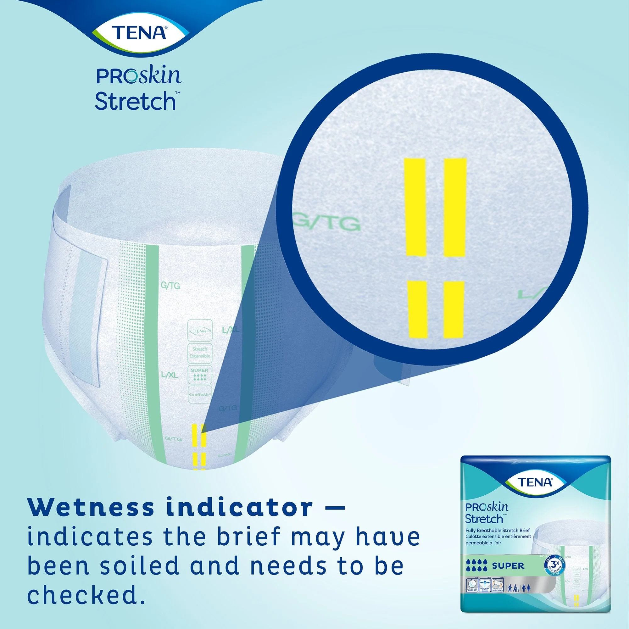 Essity HMS North America Inc Tena ProSkin Stretch Super Incontinence Brief, Medium (2/CS) - Image 7