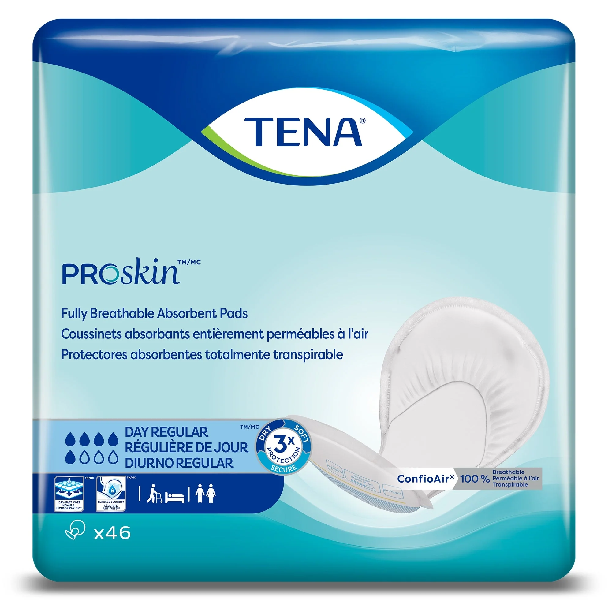Essity HMS North America Inc Tena Day Regular Fully Breathable Absorbent Incontinence Pad (92/CS)