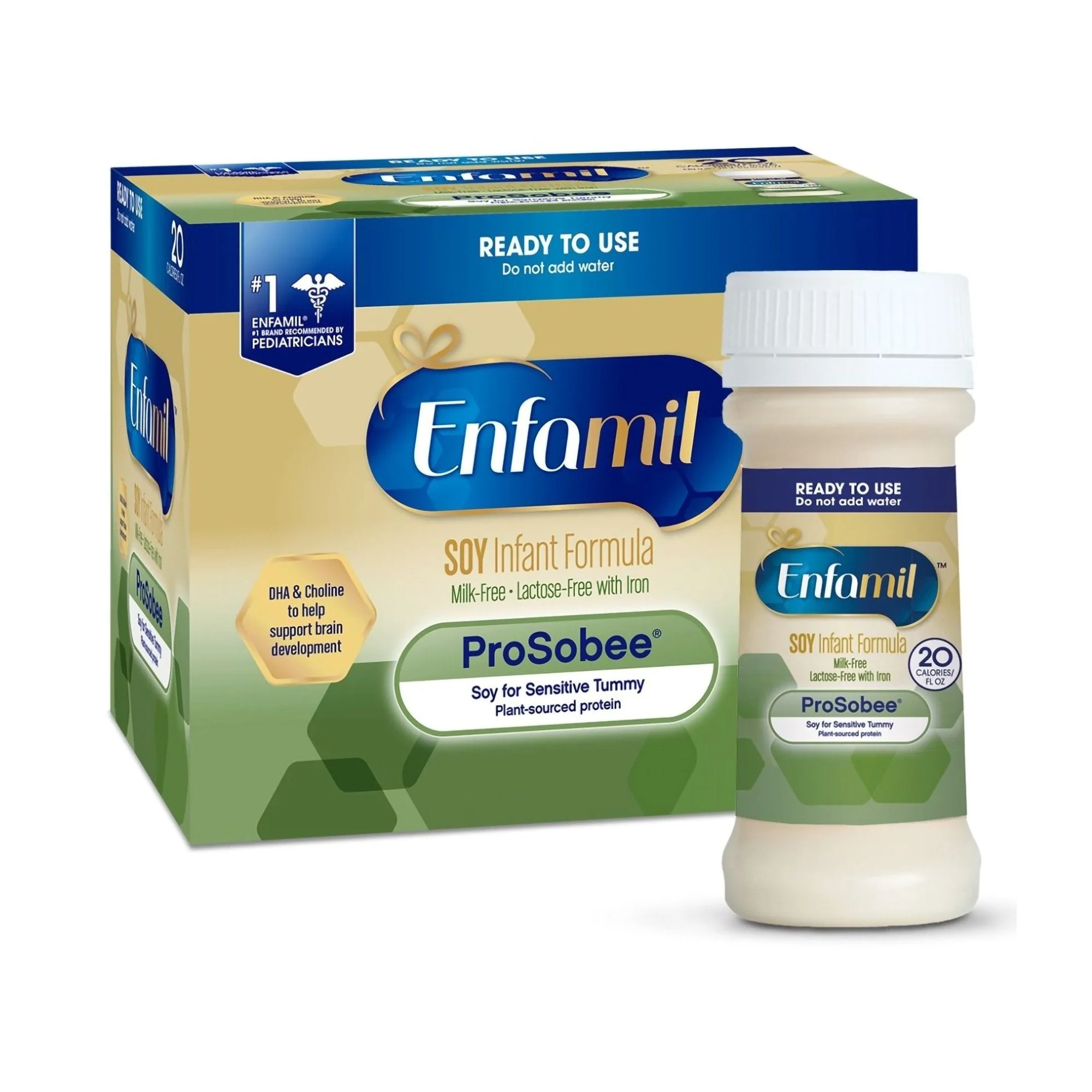 Mead Johnson Enfamil ProSobee Infant Formula, 2 oz. Ready to Use Nursette Bottle (48/CS)