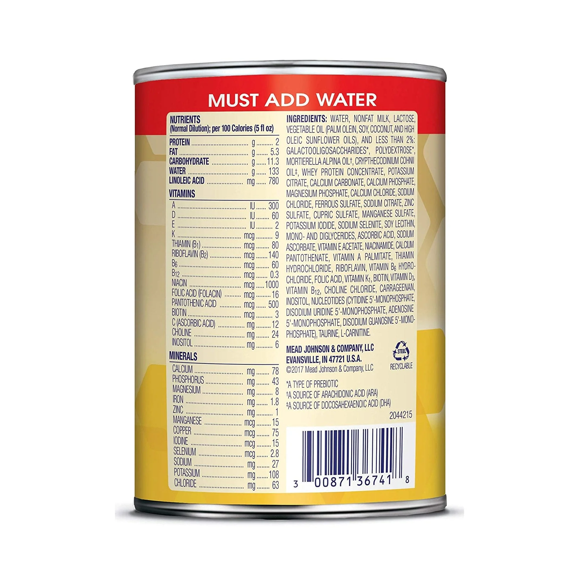 Mead Johnson Enfamil Liquid Concentrate Infant Formula, 13-ounce Can (12/CS) - Image 2