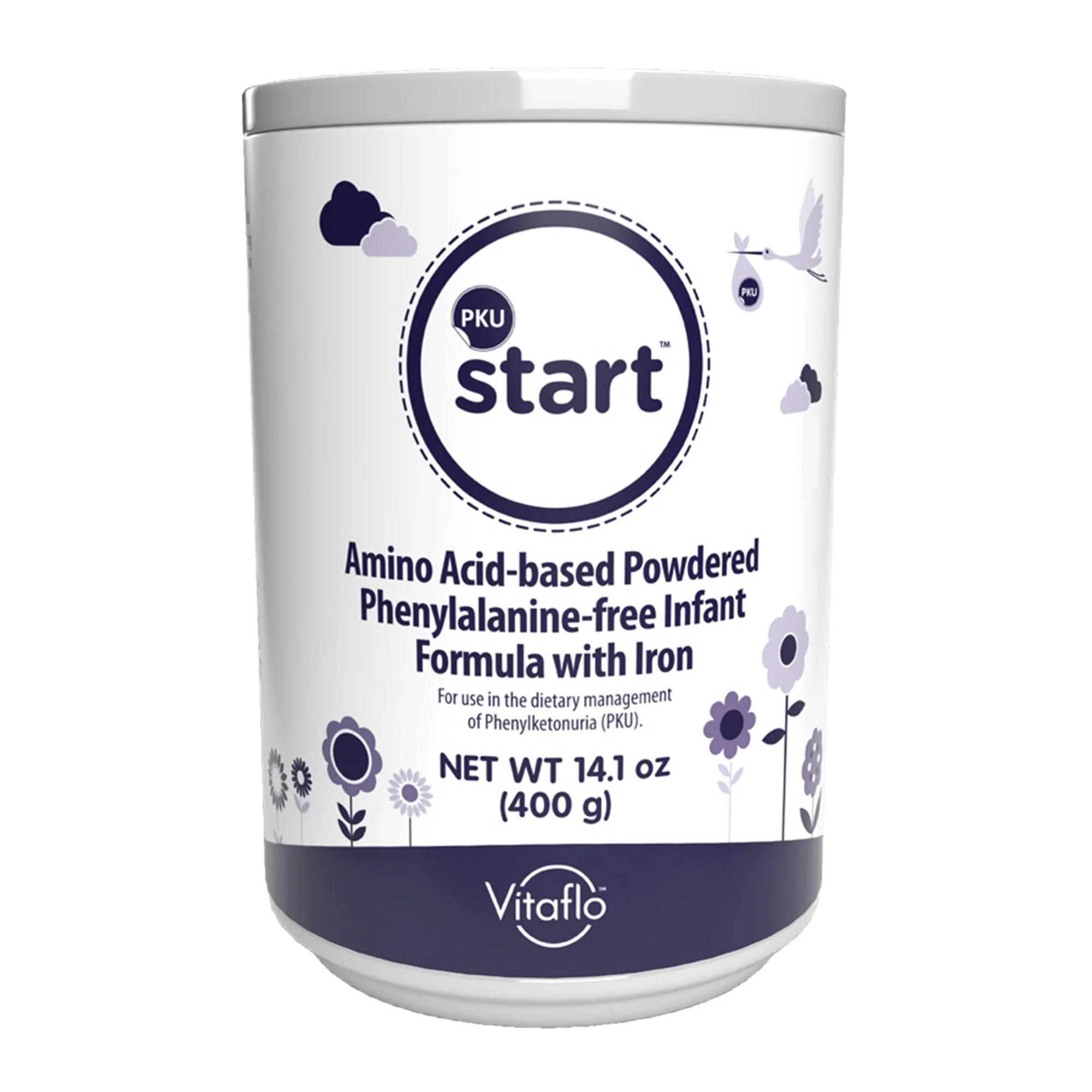 Vitaflo USA LLC Infant Formula PKU start Unflavored 400 Gram Can Powder Amino Acid PKU (4/CS)