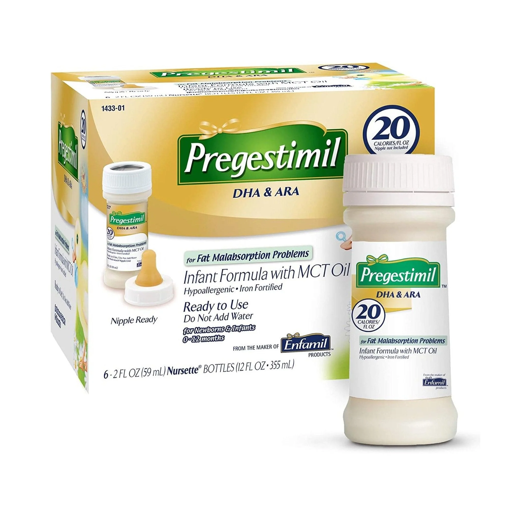 Mead Johnson Pregestimil Lipil Ready to Use Infant Formula, 2-ounce bottle (48/CS) - Image 2