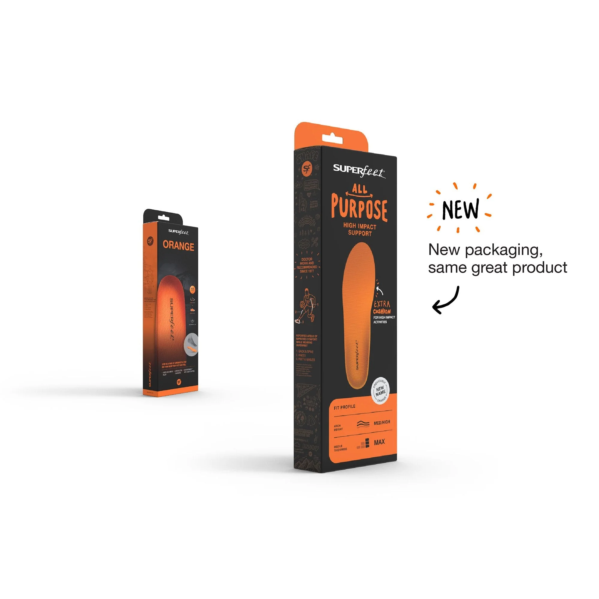 Insole Superfeet Foam Men 5.5 to 7 Orange