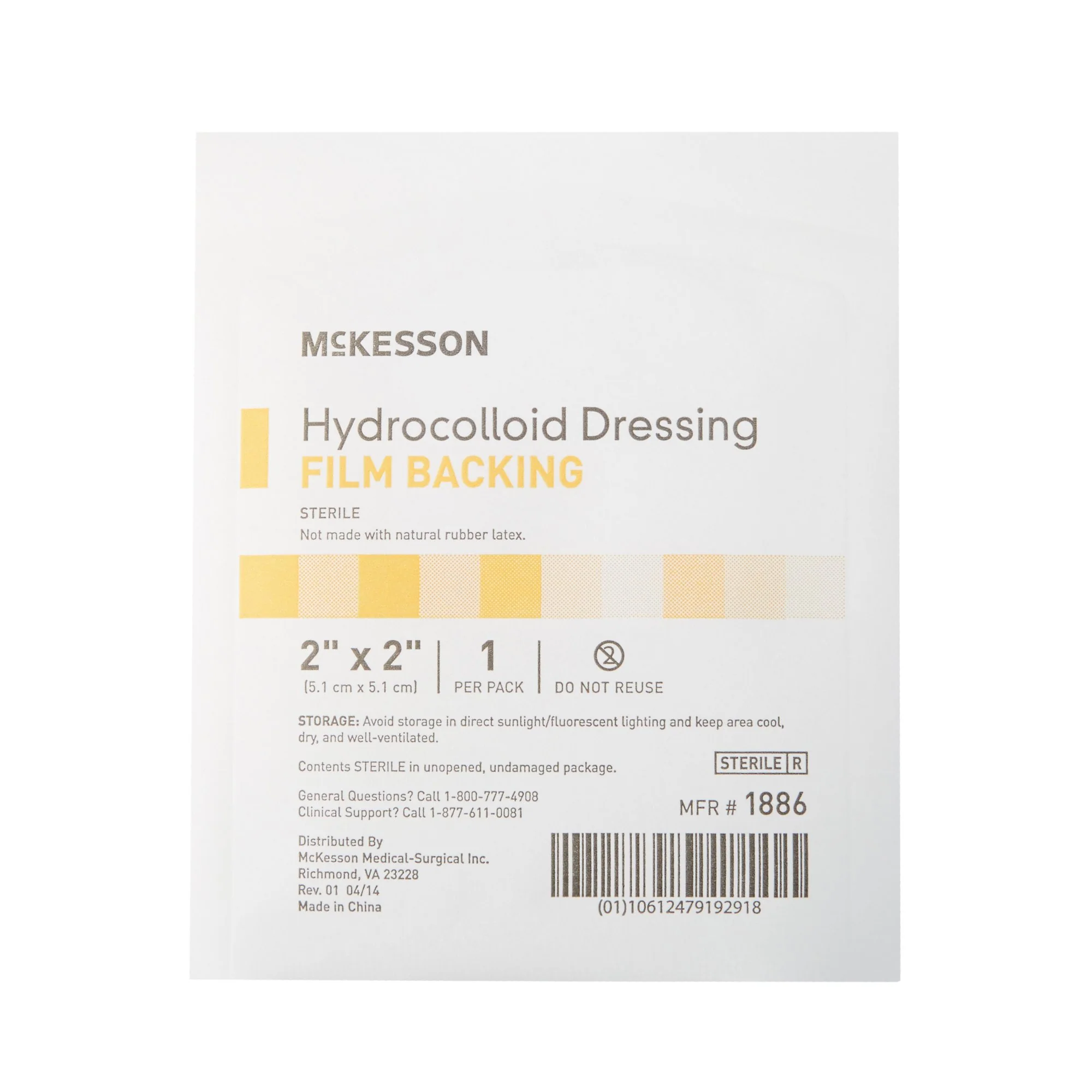 McKesson Brand McKesson Hydrocolloid Dressing, 2 x 2 Inch (400/CS) - Image 3
