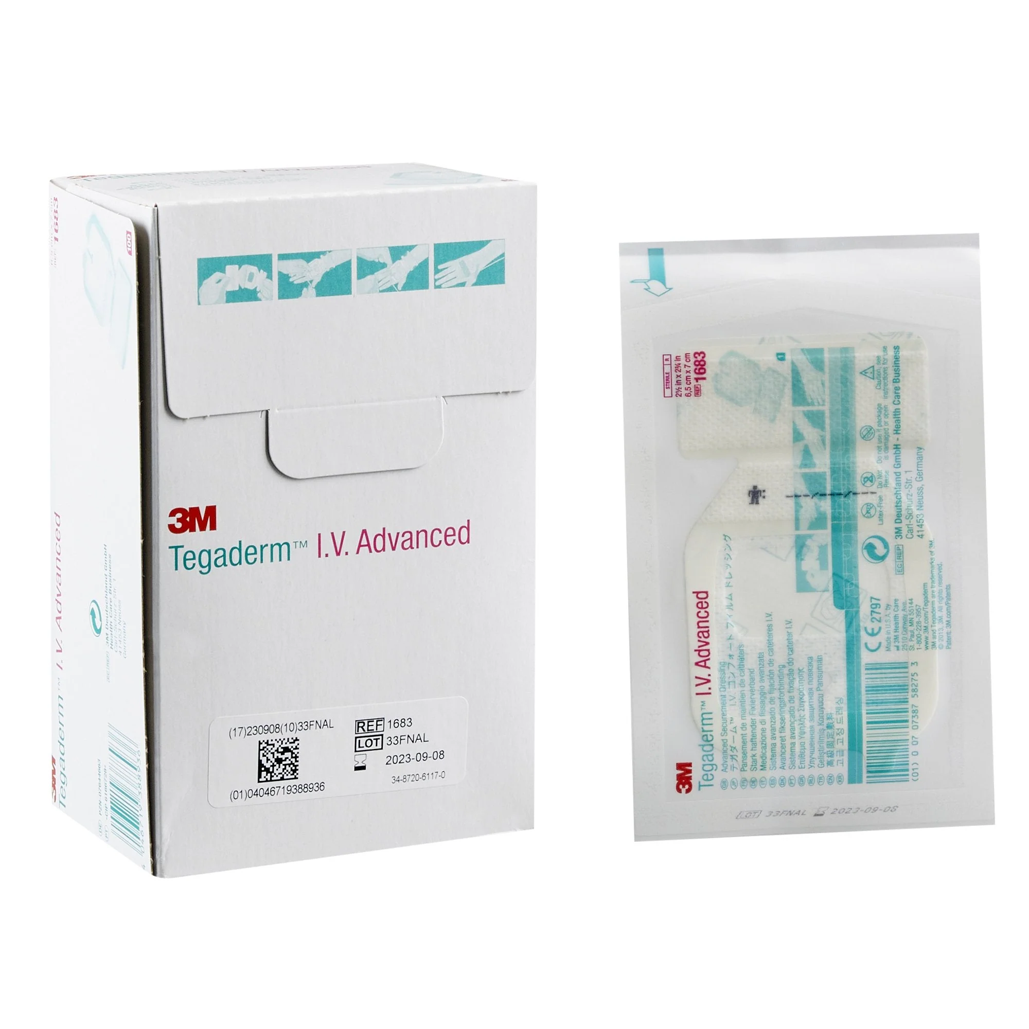 Solventum Corporation 3M Tegaderm IV Advanced Securement Dressing, 2¾ x 2½ Inch (400/CS)