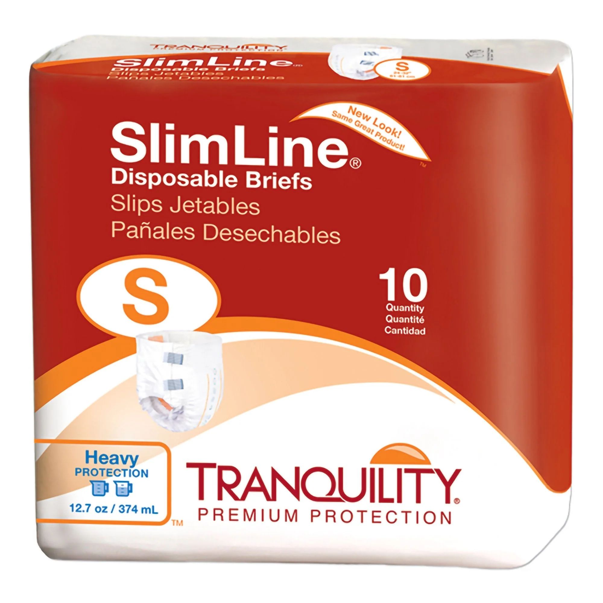 Principle Business Enterprises Tranquility SlimLine Heavy Protection Incontinence Brief, Small (100/CS)