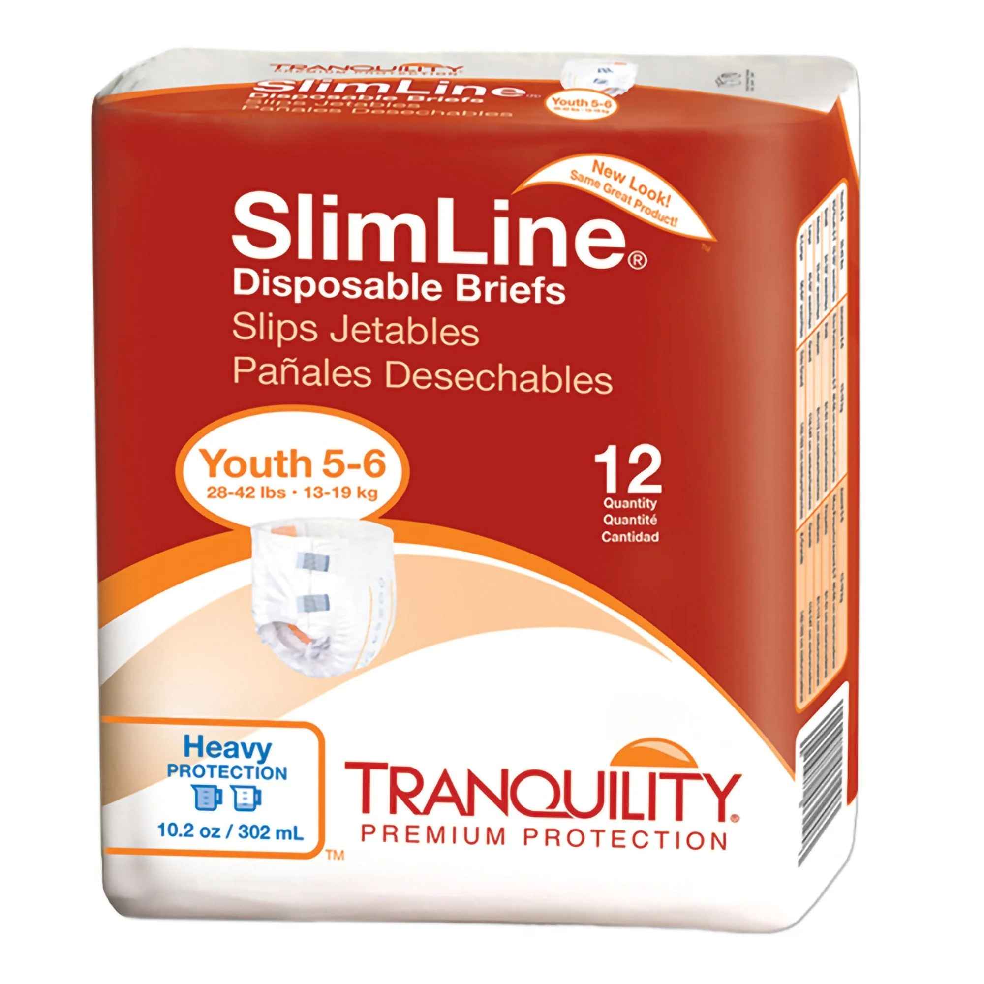 Principle Business Enterprises Tranquility SlimLine Incontinence Brief, Junior (120/CS)