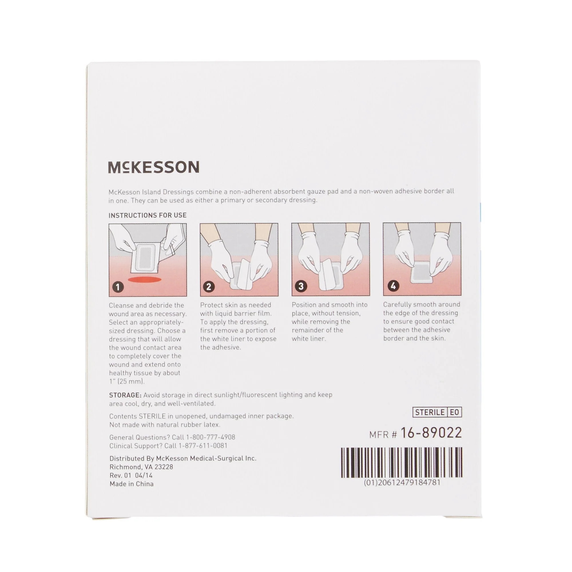 McKesson Brand McKesson Adhesive Dressing, 2 x 2 Inch (100/CS) - Image 4