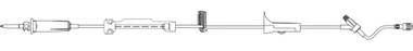 IV Pump Set Infusomat Pump 1 Port 15 Drops / mL Drip Rate Without Filter 119 Inch Tubing Solution