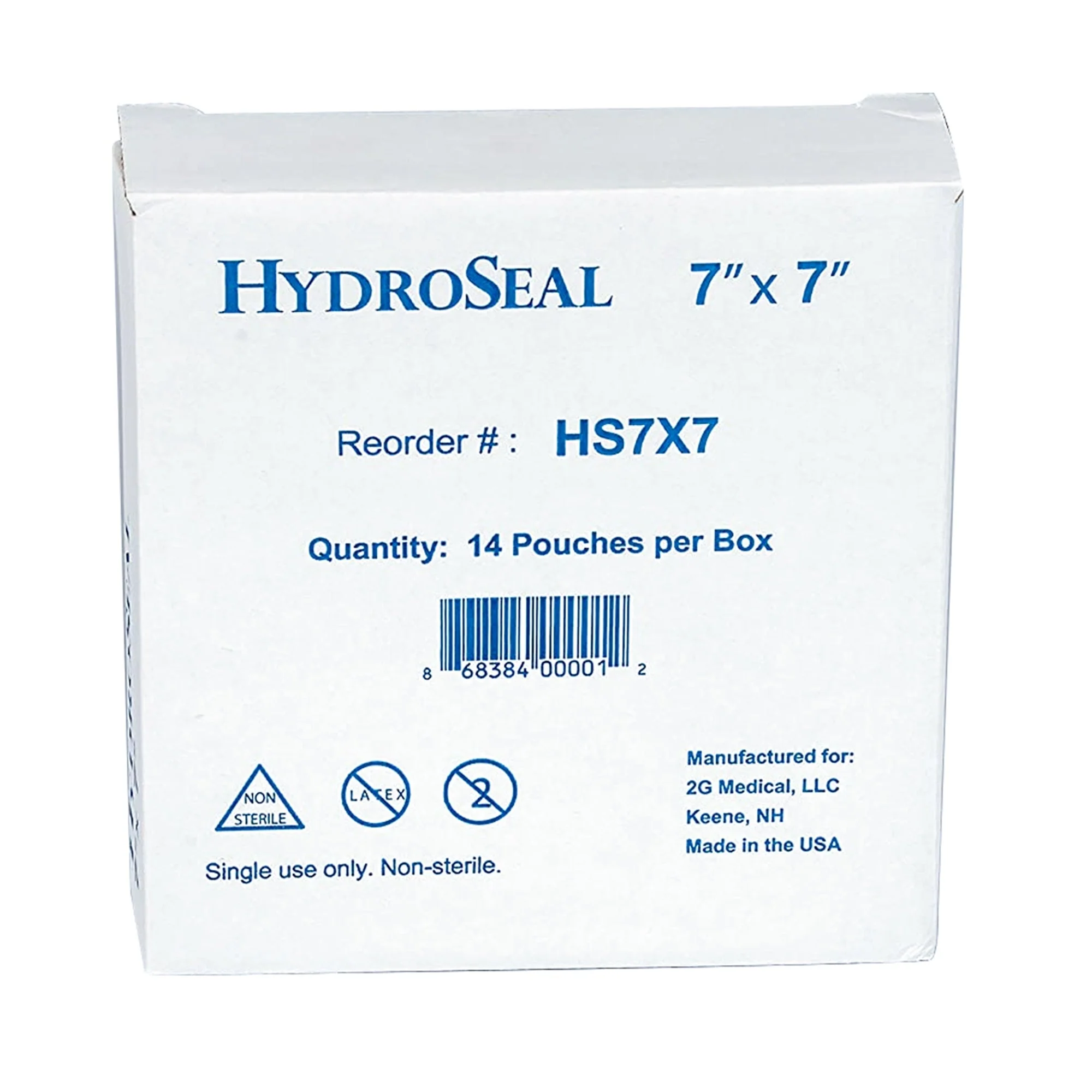 2G Medical LLC HydroSeal IV Site Barrier Protector, Clear, 7 x 7 inch, Disposable (140/CS) - Image 3