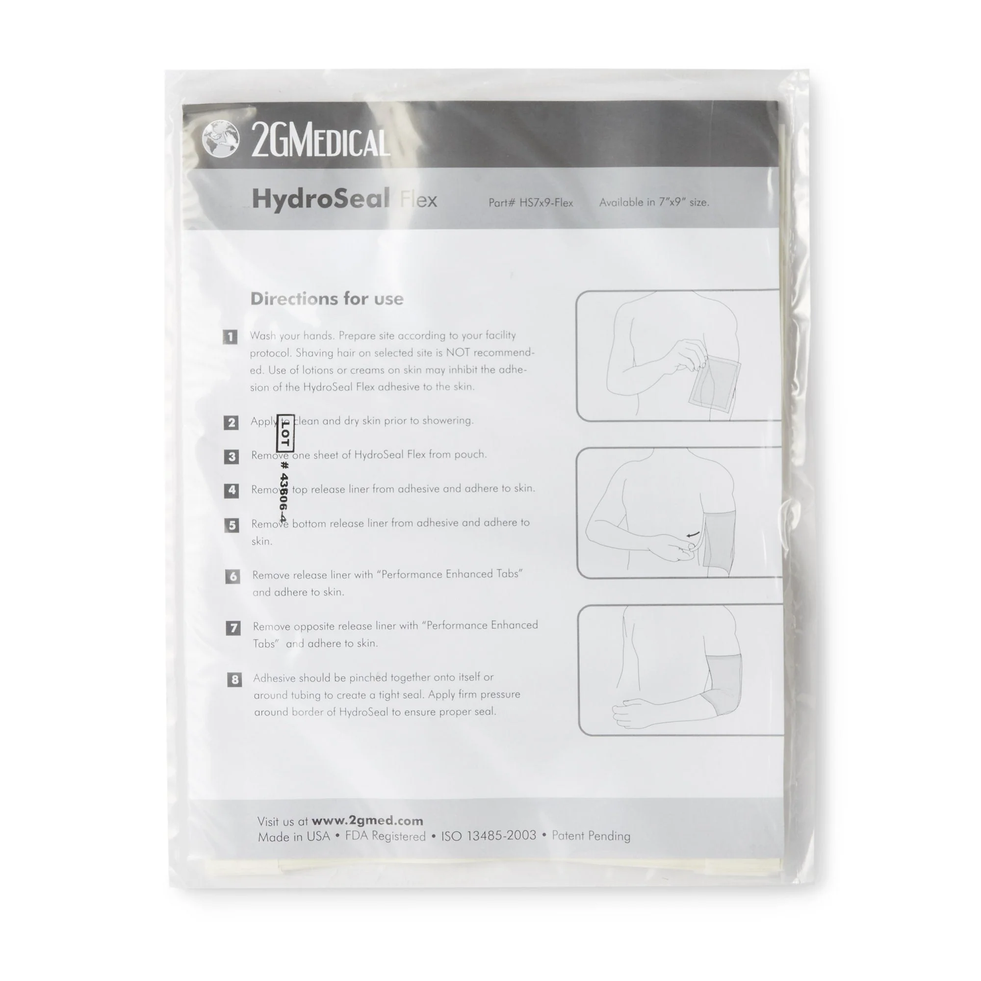 2G Medical LLC HydroSeal Wound Protector, 7 x 9 Inch (980/CS) - Image 2