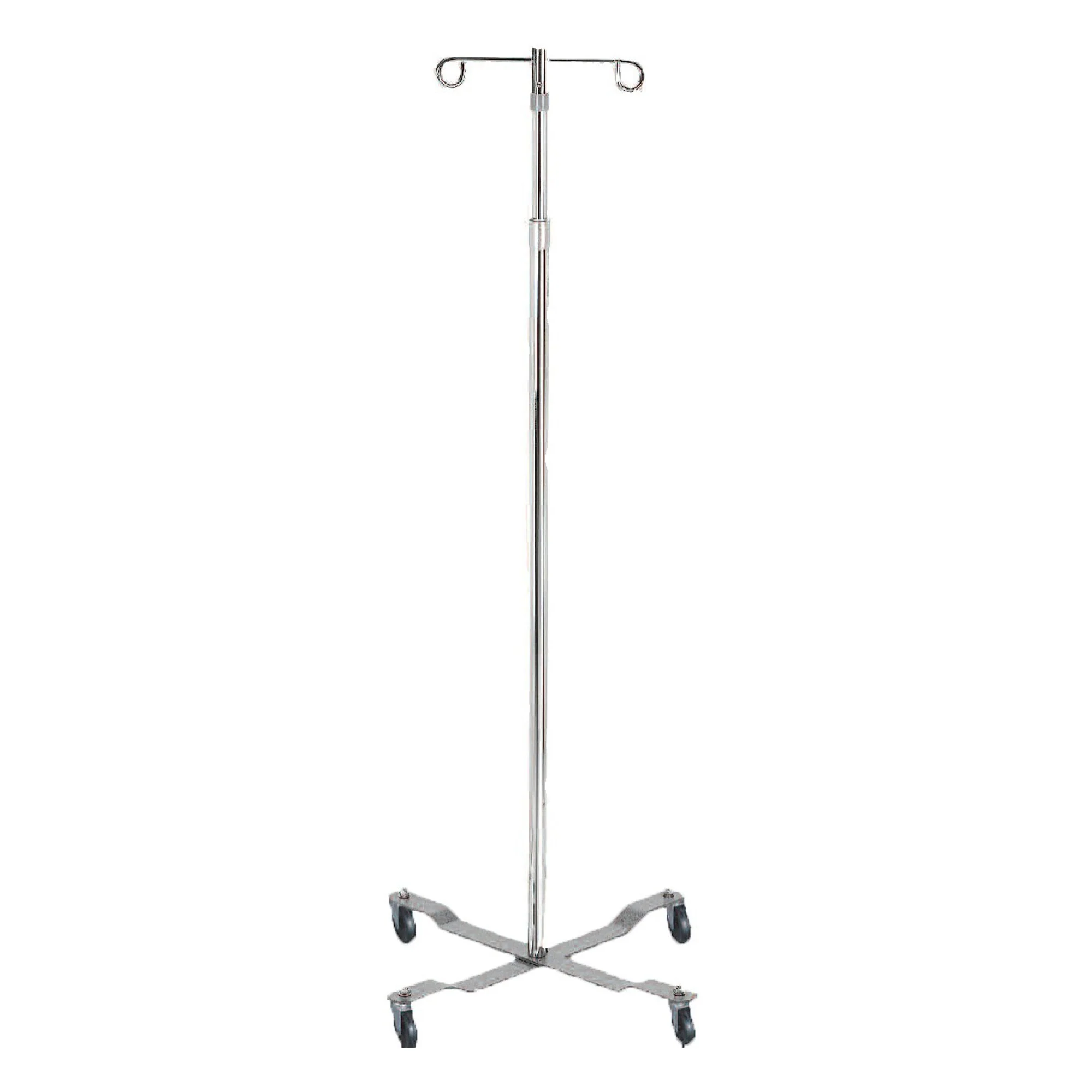 Drive DeVilbiss Healthcare McKesson IV Pole, Four Legs with Casters, Two Hooks
