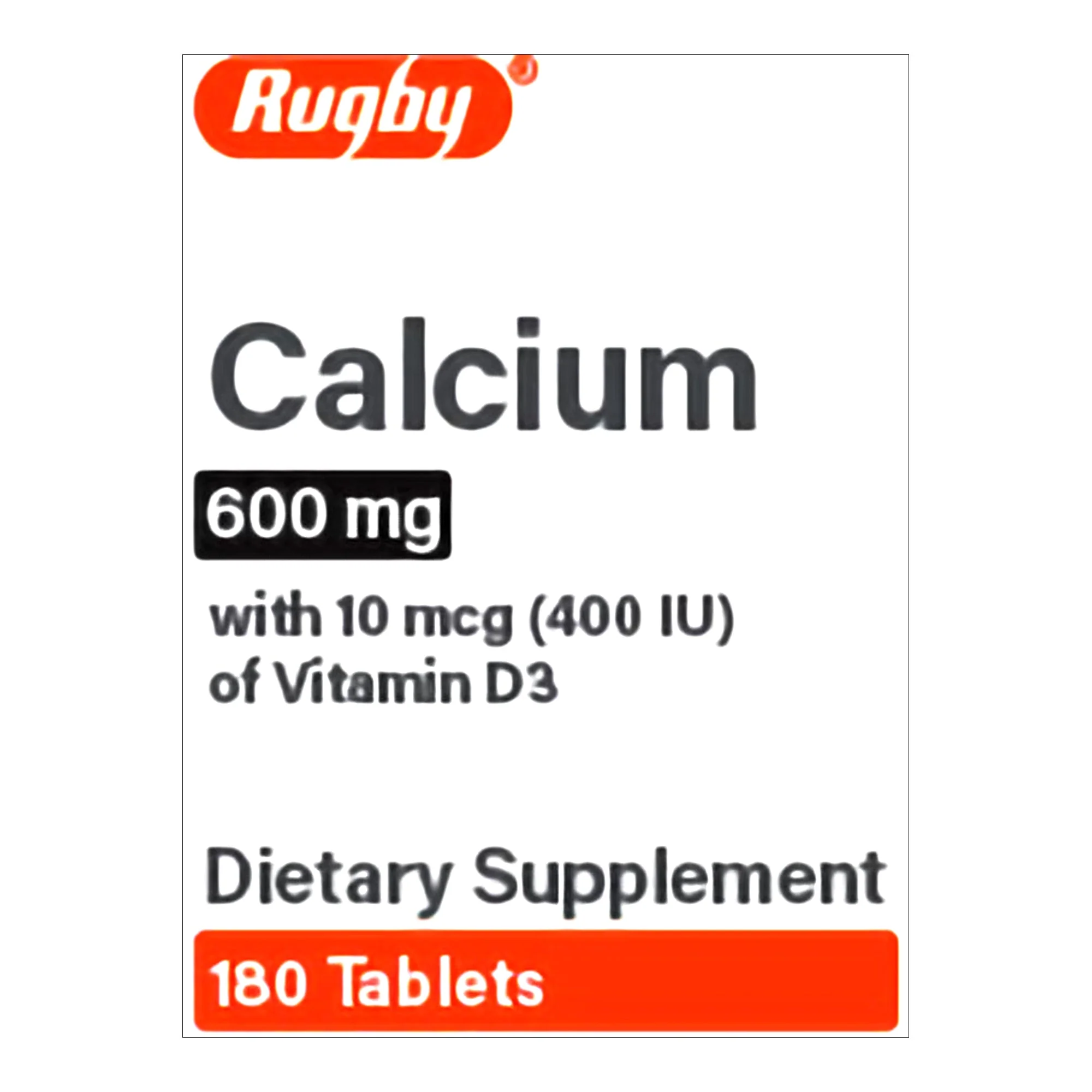 Major Pharmaceuticals Rugby Calcium / Vitamin D-3 Tablet