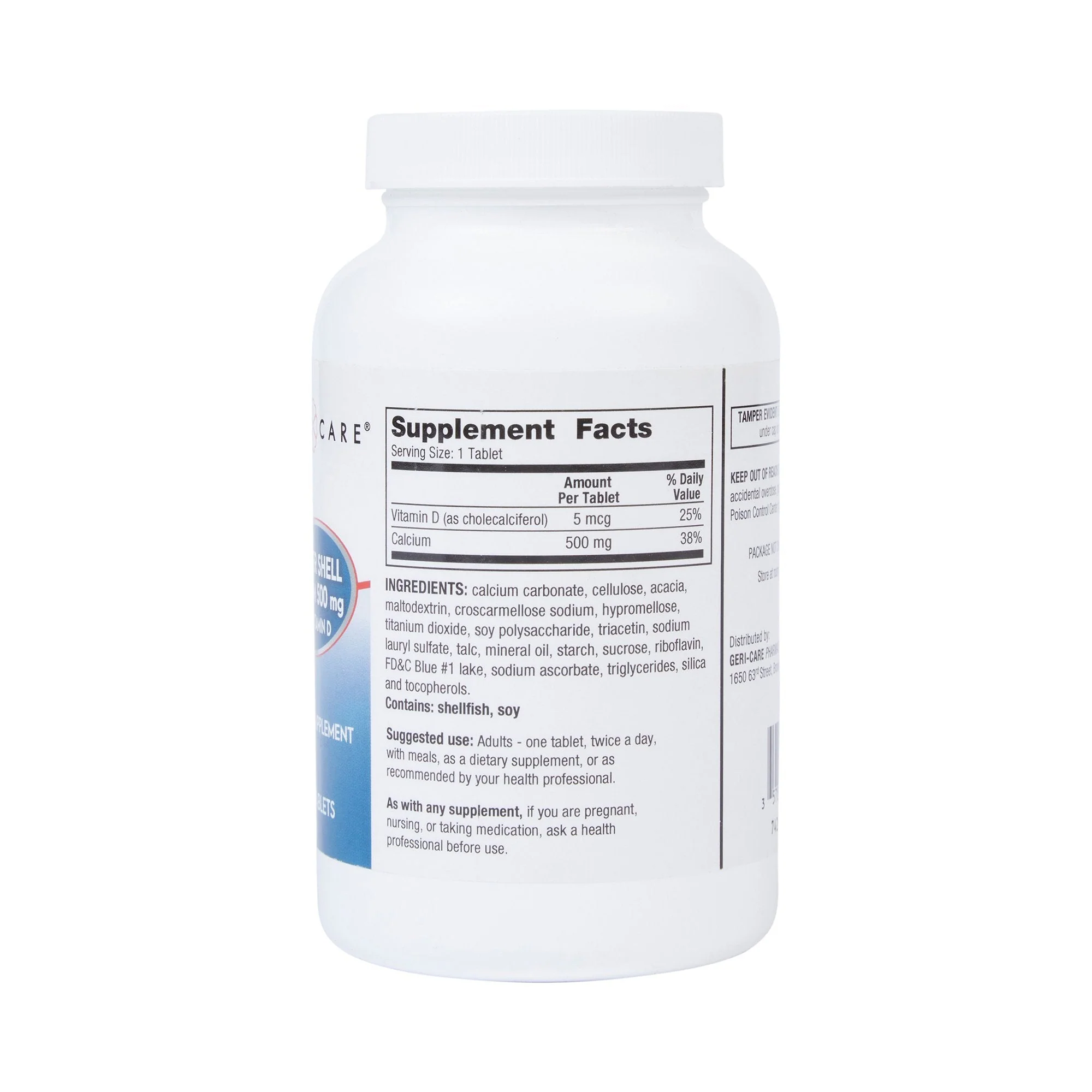 Geri-Care Geri-Care Oyster Shell Calcium Plus Vitamin D Joint Health Supplement (12/CS) - Image 3