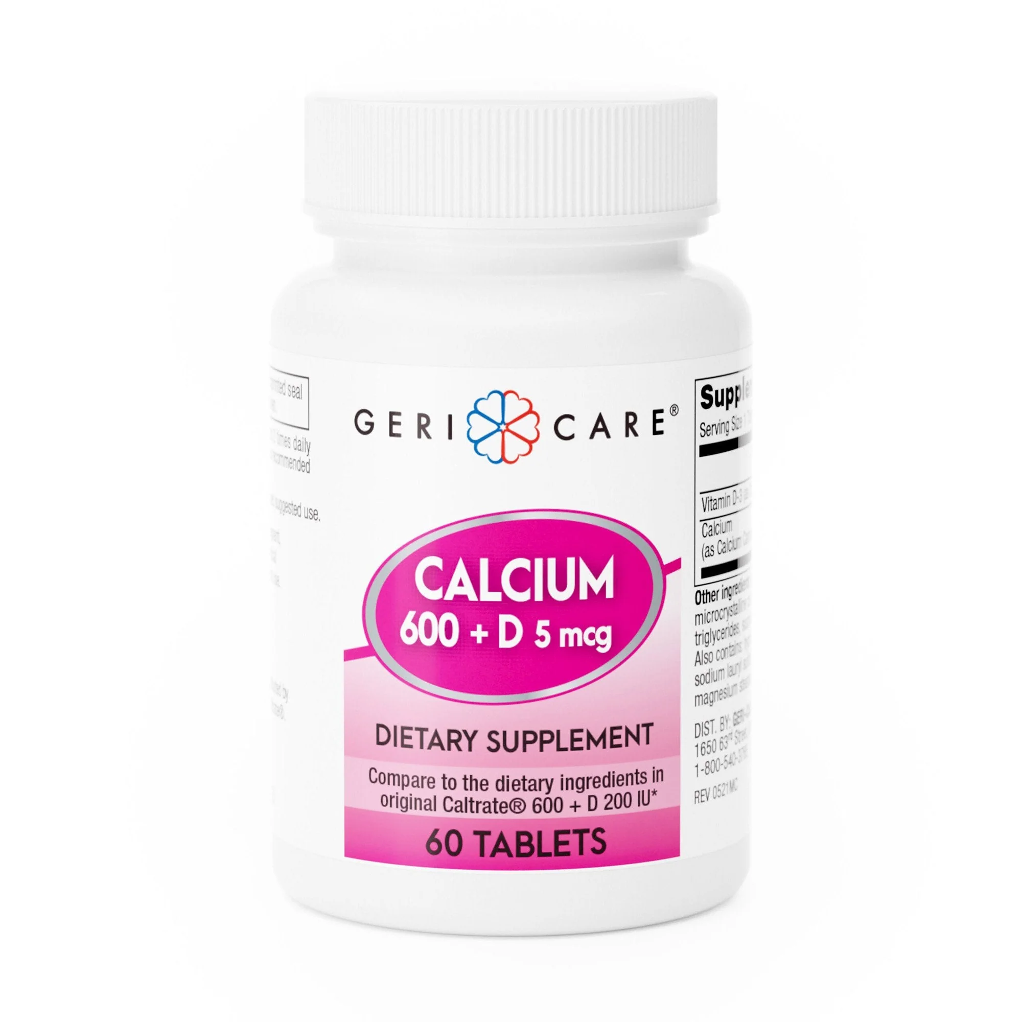 Geri-Care Geri-Care Calcium 600 + D Dietary Supplement (720/CS)