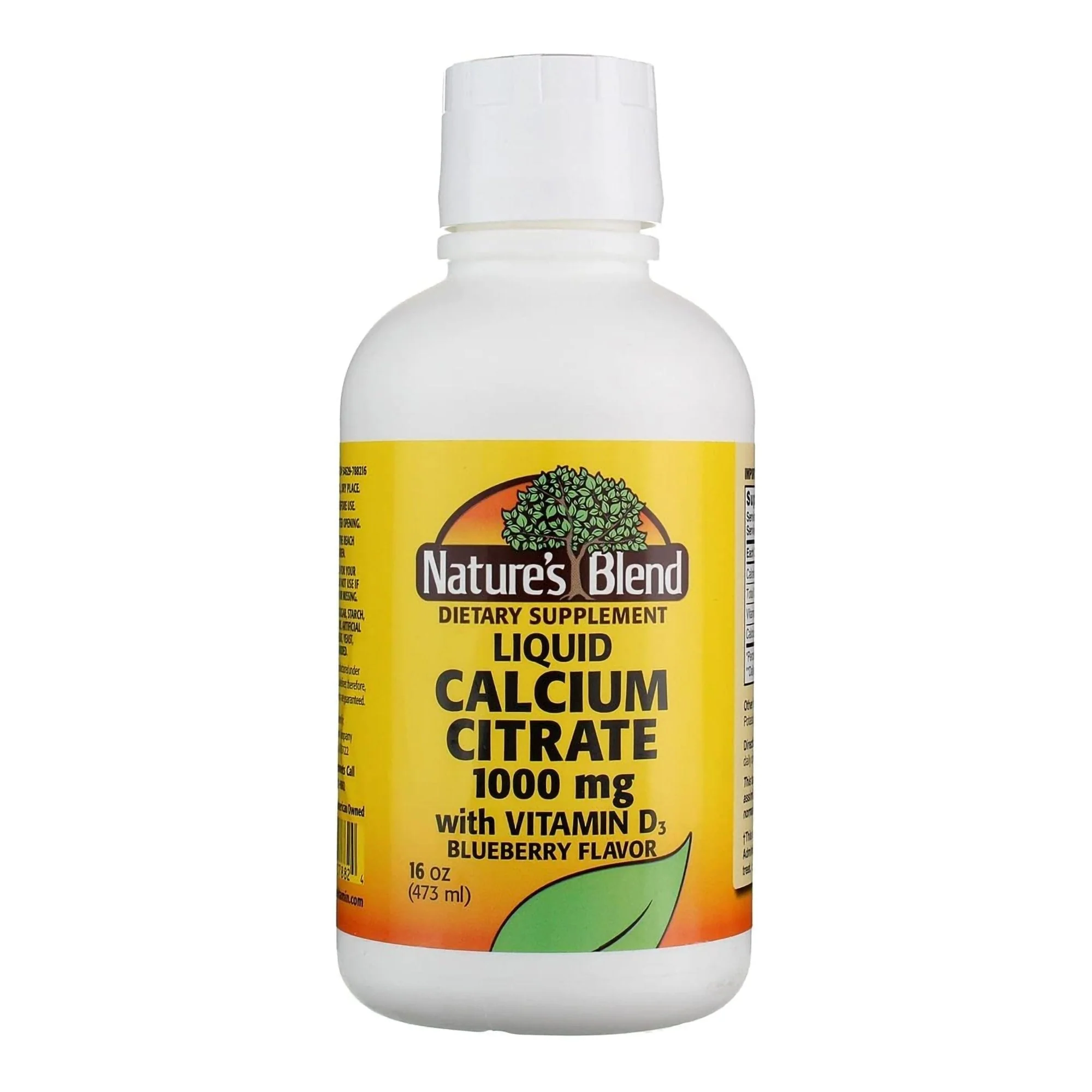 National Vitamin Company Joint Health Supplement Nature's Blend Calcium Citrate / Vitamin D3 1,000 mg Strength Liquid 16 oz. Blueberry Flavor