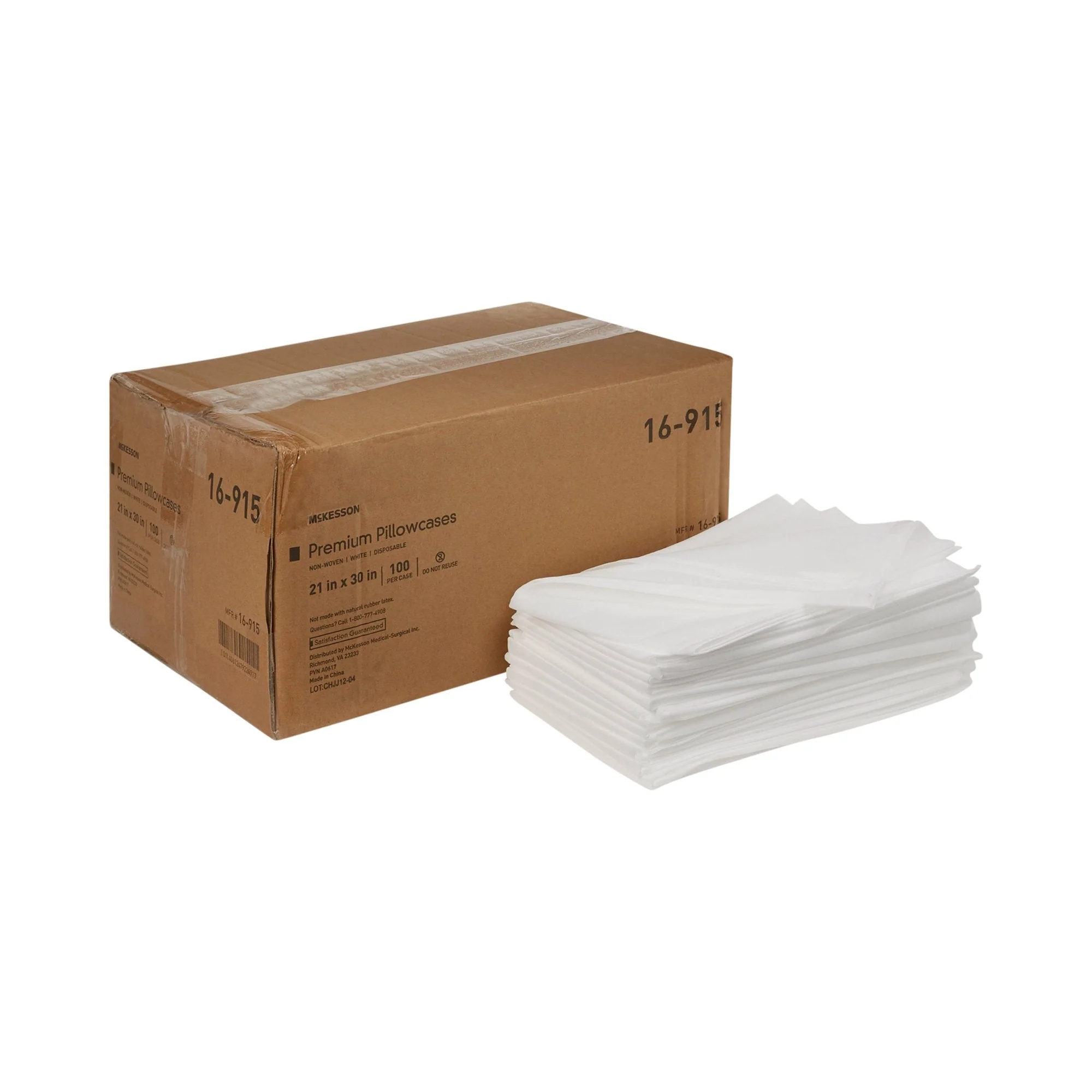 McKesson Brand McKesson White Nonwoven Pillowcase, 21 x 30 Inch (100/CS)