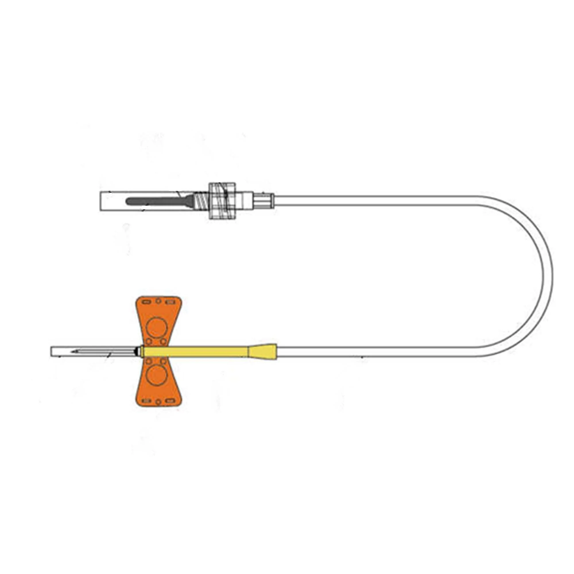 K-Shield Advantage Blood Collection Set 21 Gauge 3/4 Inch Needle Length Safety Needle 12 Inch Tubing Sterile