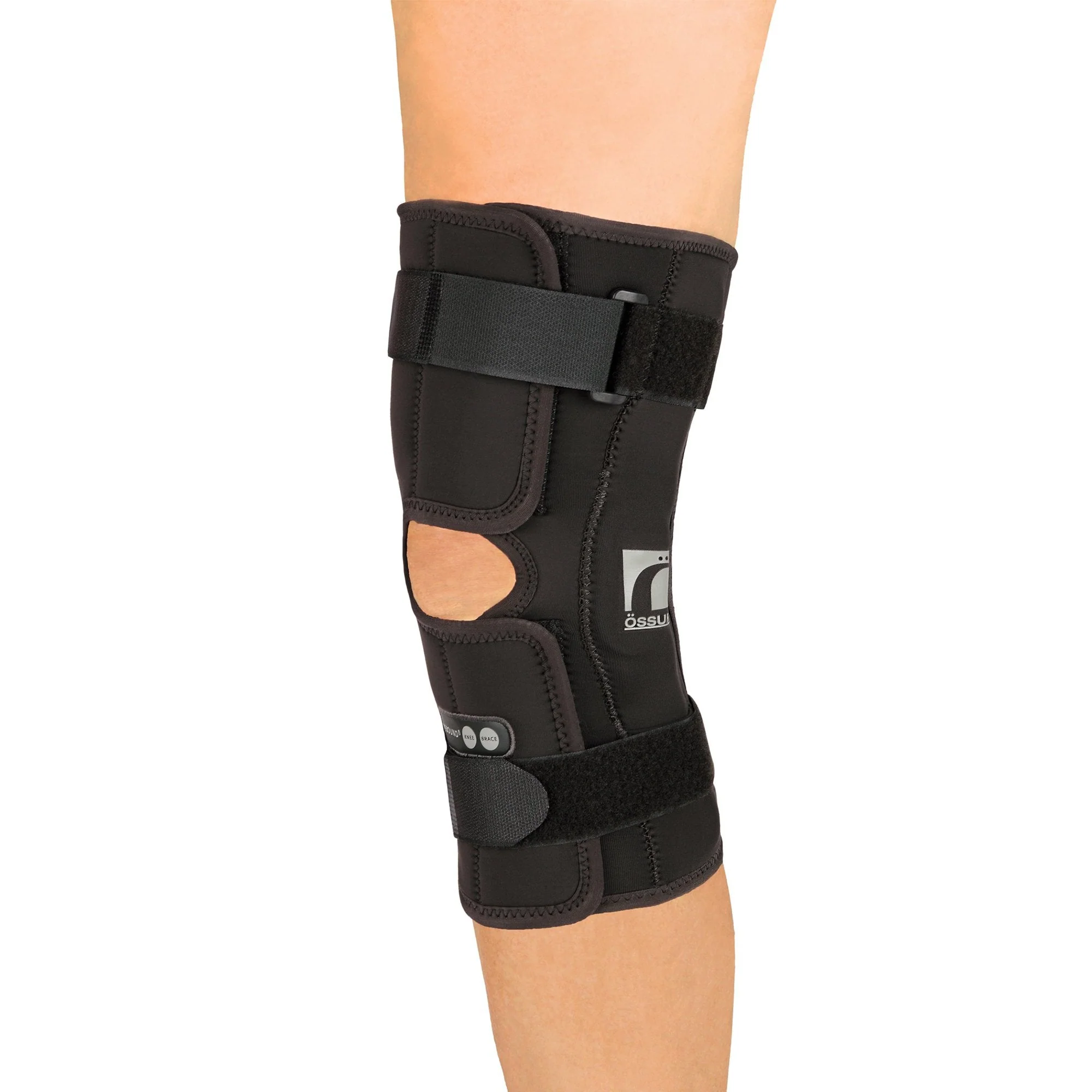 Knee Brace Ossur Rebound 2X-Large D-Ring / Hook and Loop Strap Closure 22-1/2 to 24-3/4 Inch Thigh Circumference Short Length Left or Right Knee
