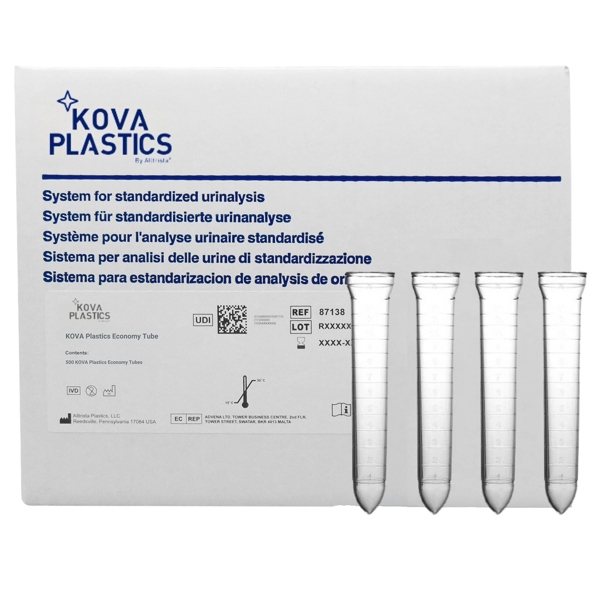 Alltrista Plastics LLC KOVA Urine Centrifuge Tube, 12 mL (500/CS)