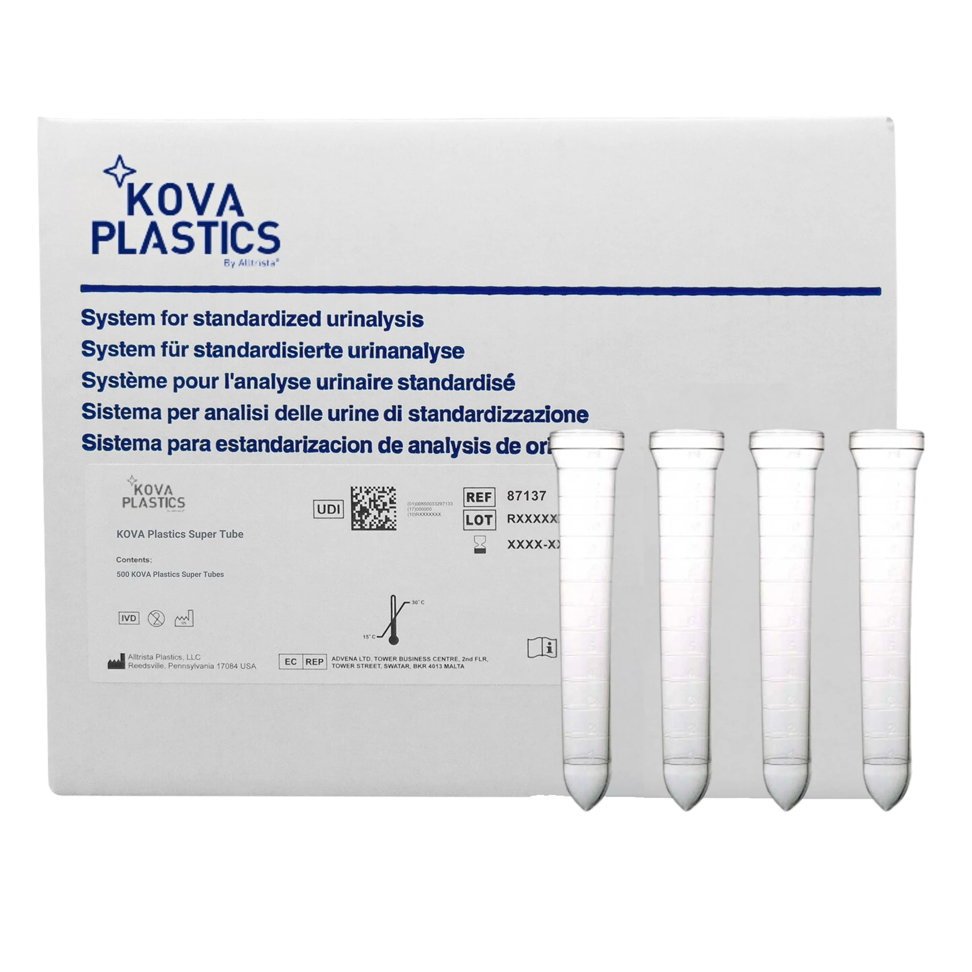 Alltrista Plastics LLC Kova Super Urine Centrifuge Tube, 12 mL (500/BX)