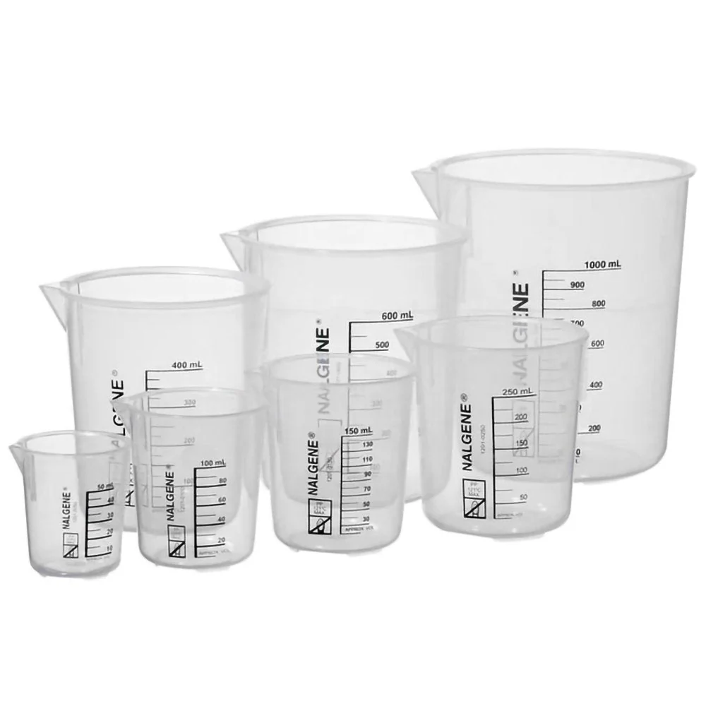 Thermo Scientific Laboratory Beaker Variety Pack Nalgene Griffin Low-Form Polypropylene 50 / 100 / 150 / 250 / 400 / 600 / 1,000 mL
