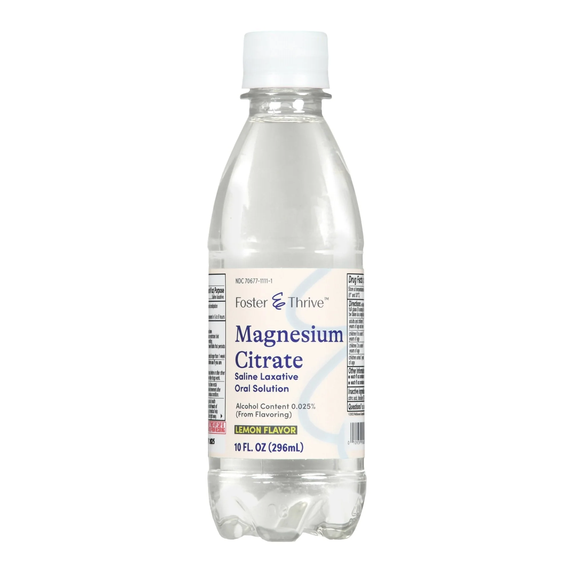 McKesson Brand Foster & Thrive Magnesium Citrate Laxative, Lemon Flavor, 10-ounce bottle
