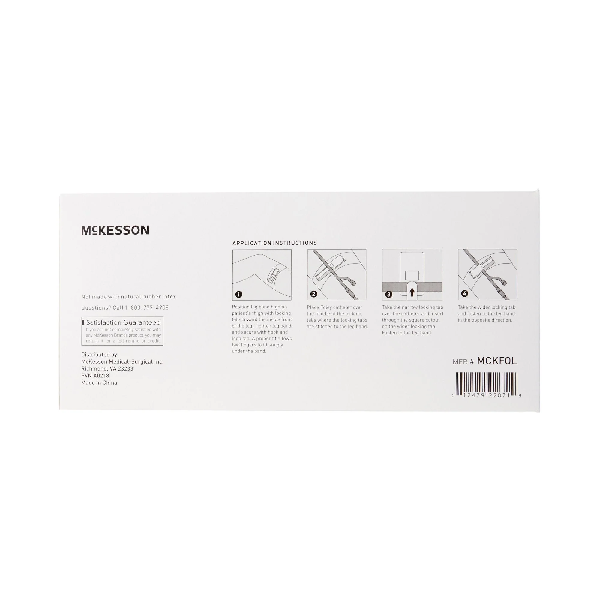 McKesson Brand McKesson Foley Catheter Holder Leg Strap With Dual-Locking Tabs, 2 x 24 Inch (100/CS) - Image 2