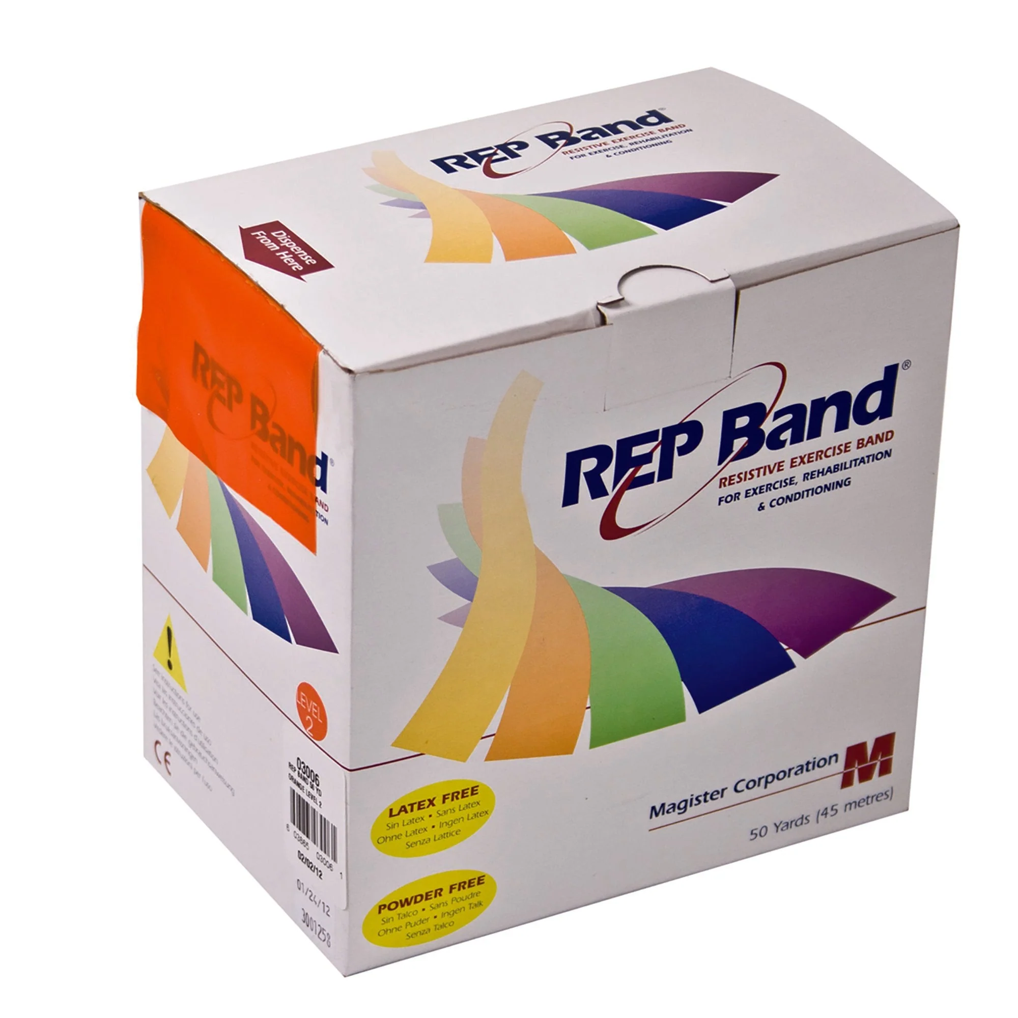 Fabrication Enterprises REP Band Exercise Resistance Band, Orange, 4 Inch x 50 Yard, Light Resistance