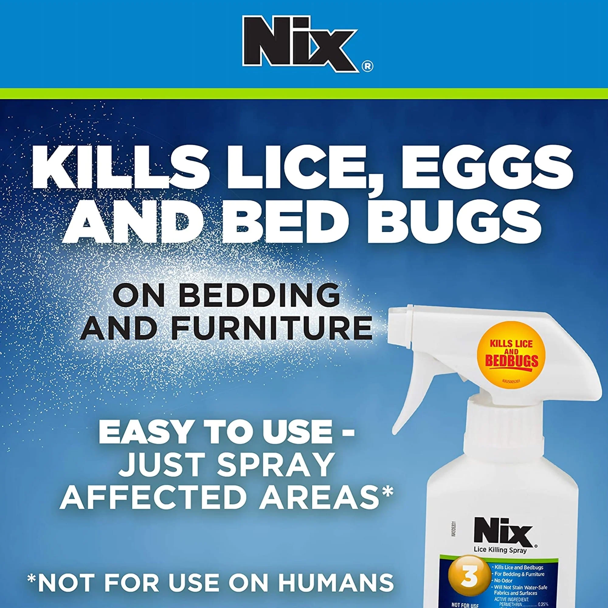 Prestige Medical Nix Lice Killing Furniture Treatment Spray, 5-ounce bottle - Image 3