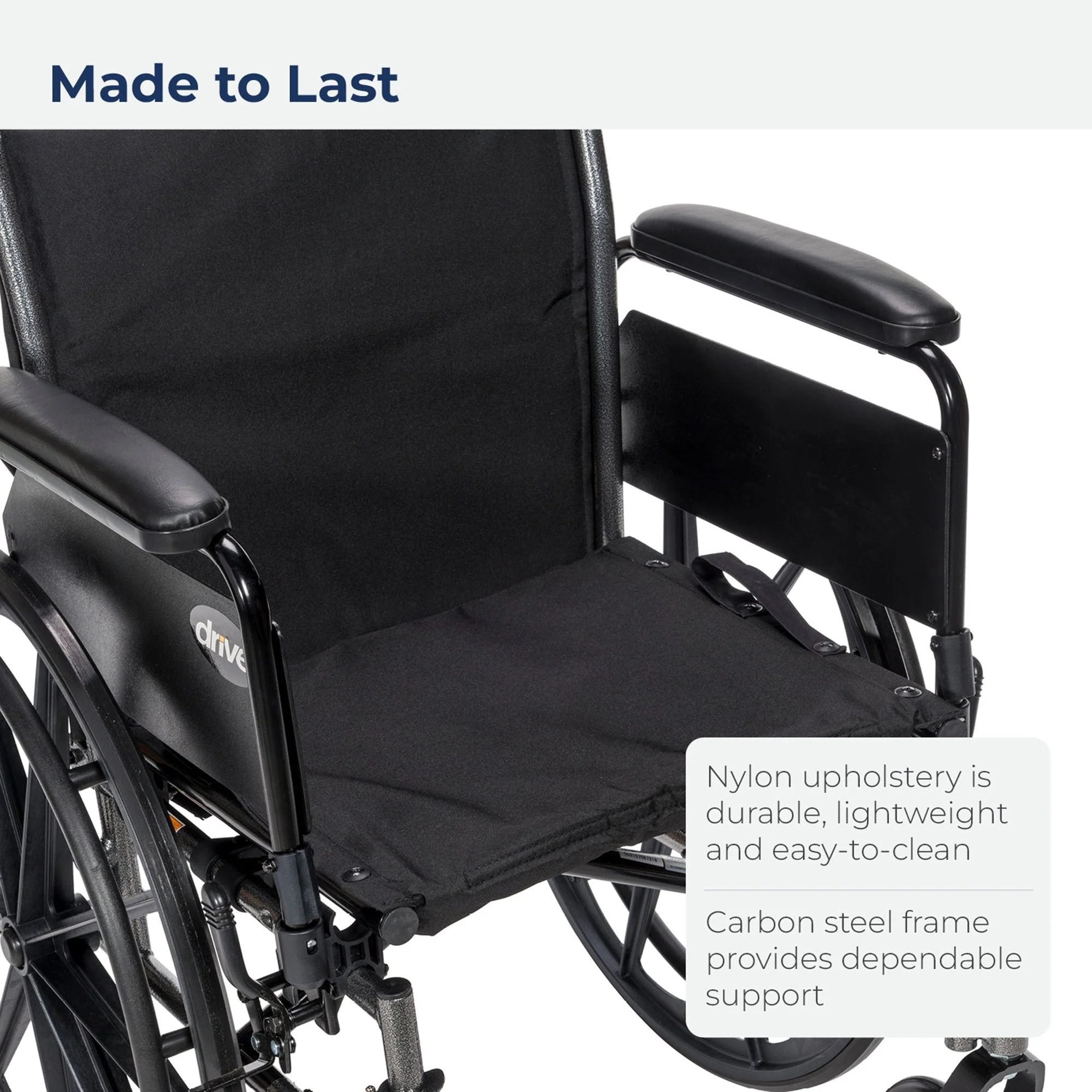 Drive DeVilbiss Healthcare drive Cruiser III Lightweight Wheelchair, 18-inch Seat Width - Image 5