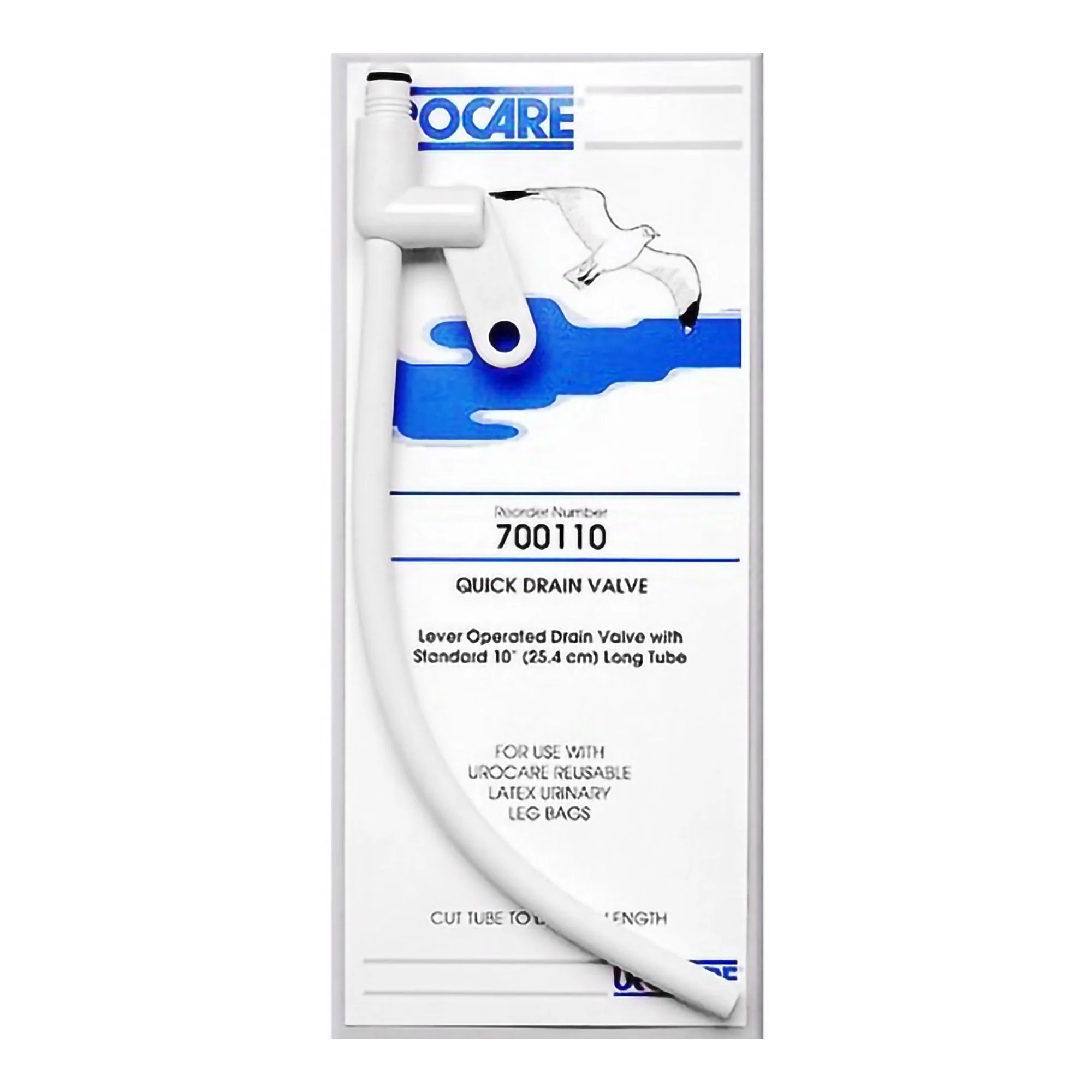 Urocare Products Urocare Quick Drain Valve Long DrainTube (12/CS)