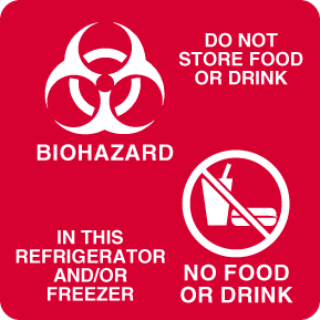 United Ad Label "Do Not Store Food or Drink in This Refrigerator and/or Freezer" Magnetic Sign